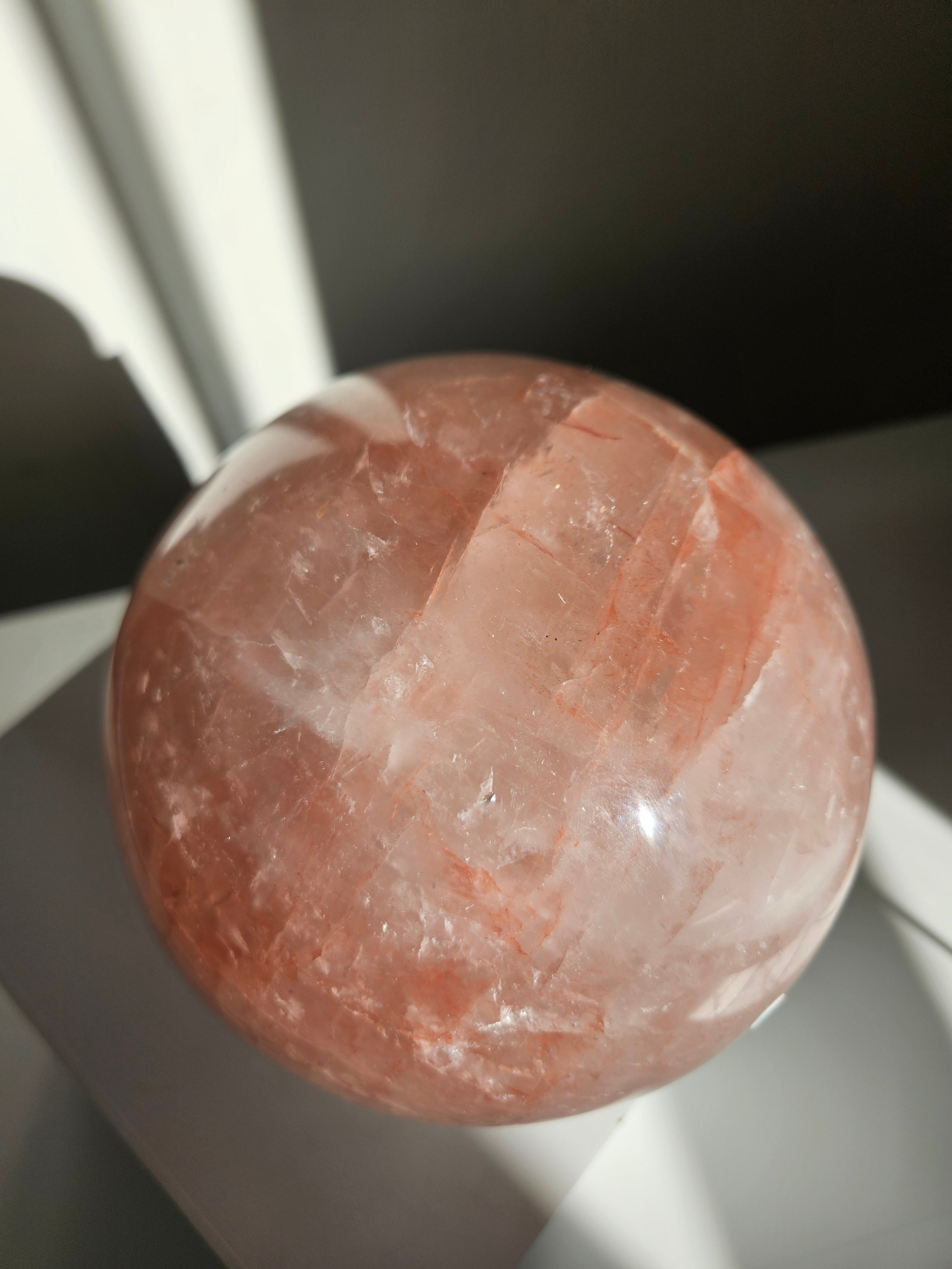 Rose Quartz x Hematite Statement Sphere
