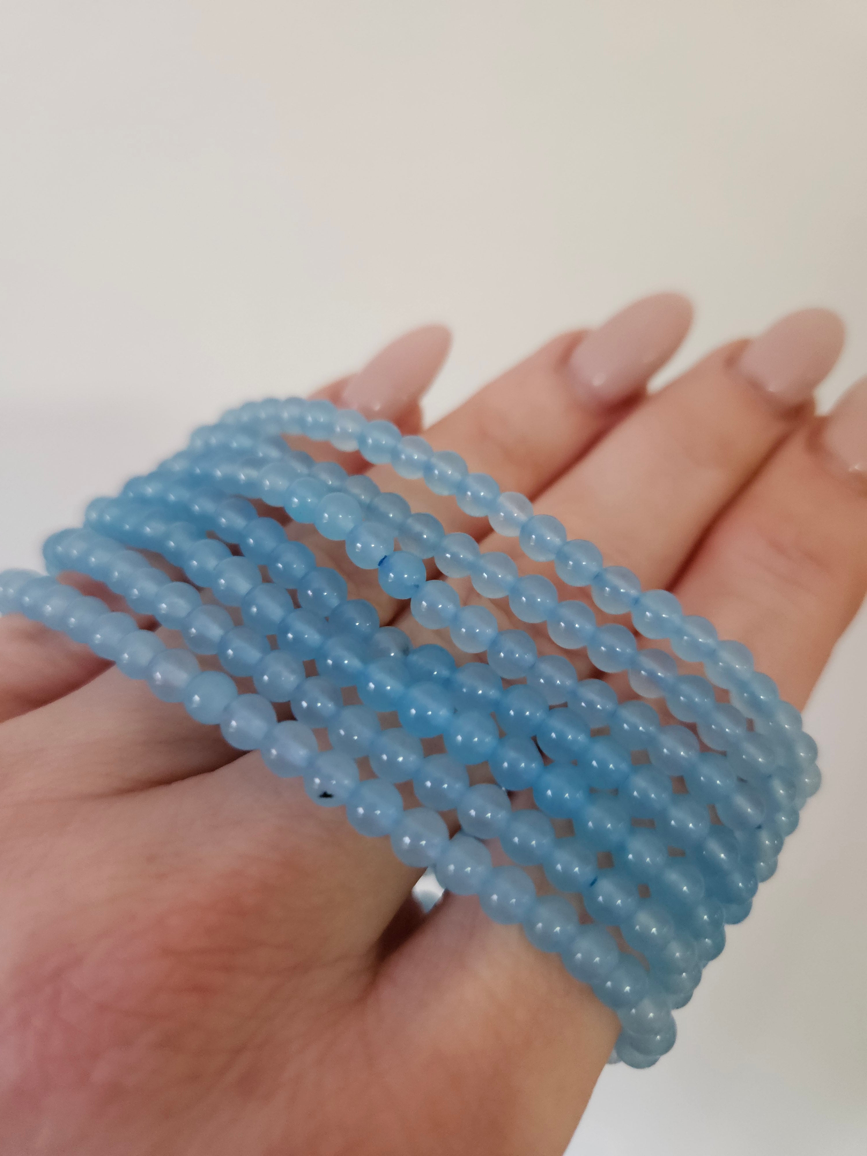 Blue Agate Bracelet | 4mm
