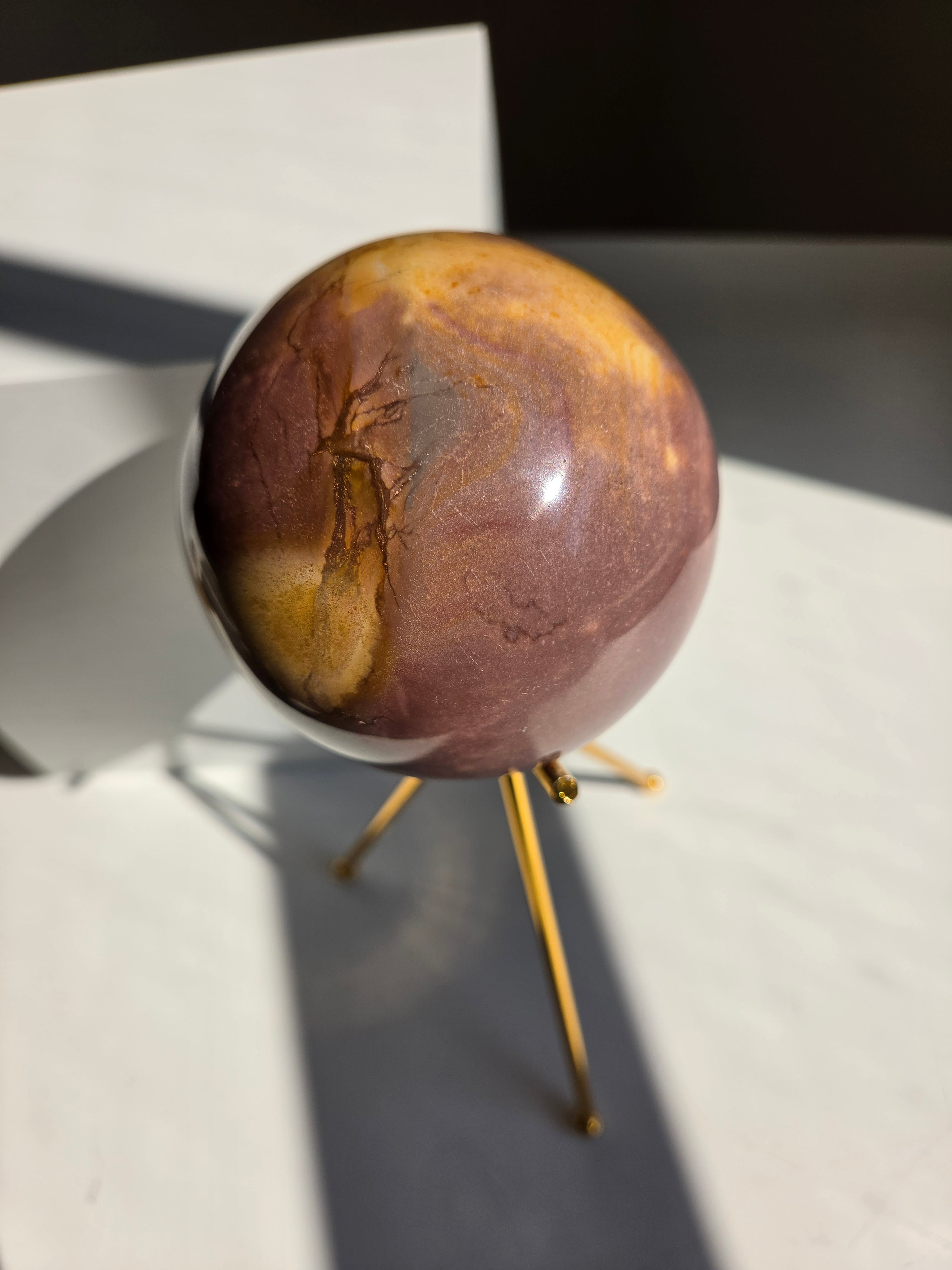 Polychrome Jasper Sphere on stand 001