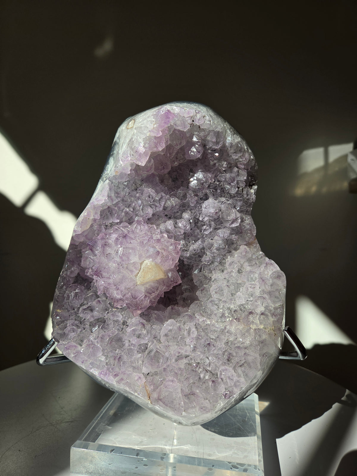 Amethyst Cluster Statement on Stand