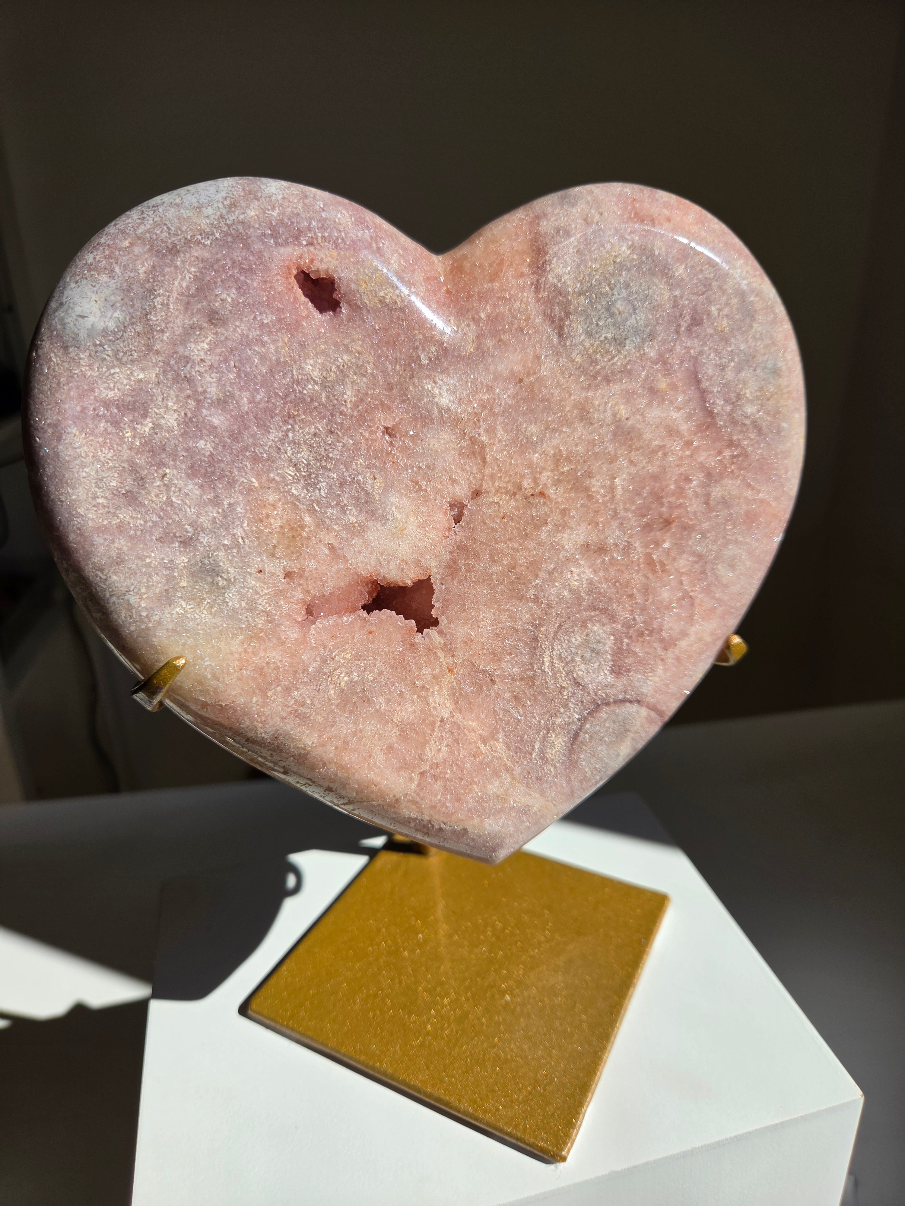 Pink Amethyst Statement Heart