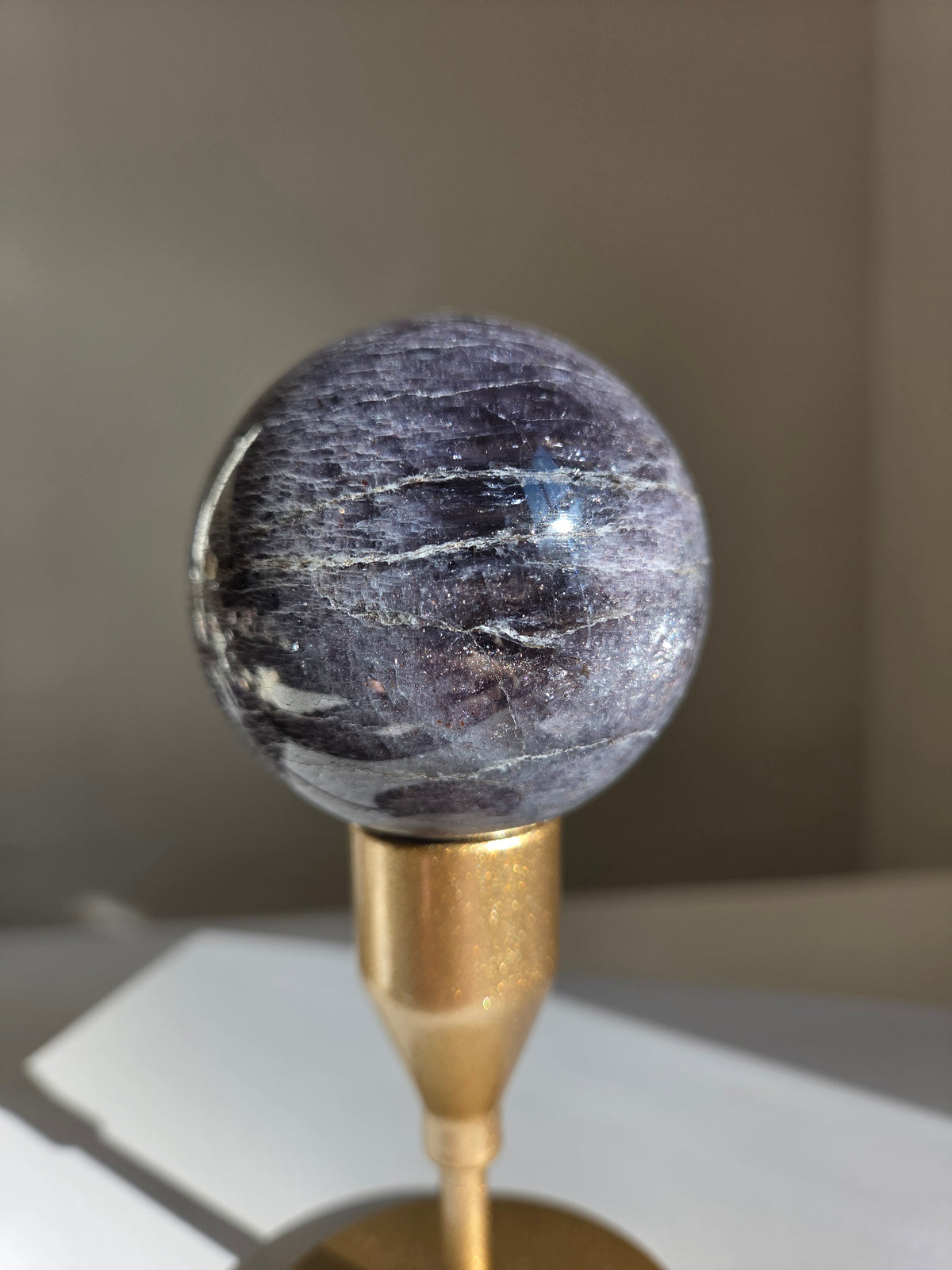 Iolite x Sunstone Sphere 006