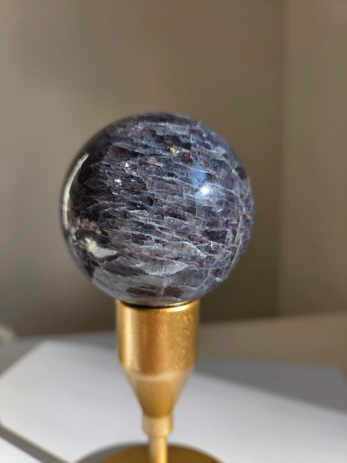 Iolite x Sunstone Sphere 002