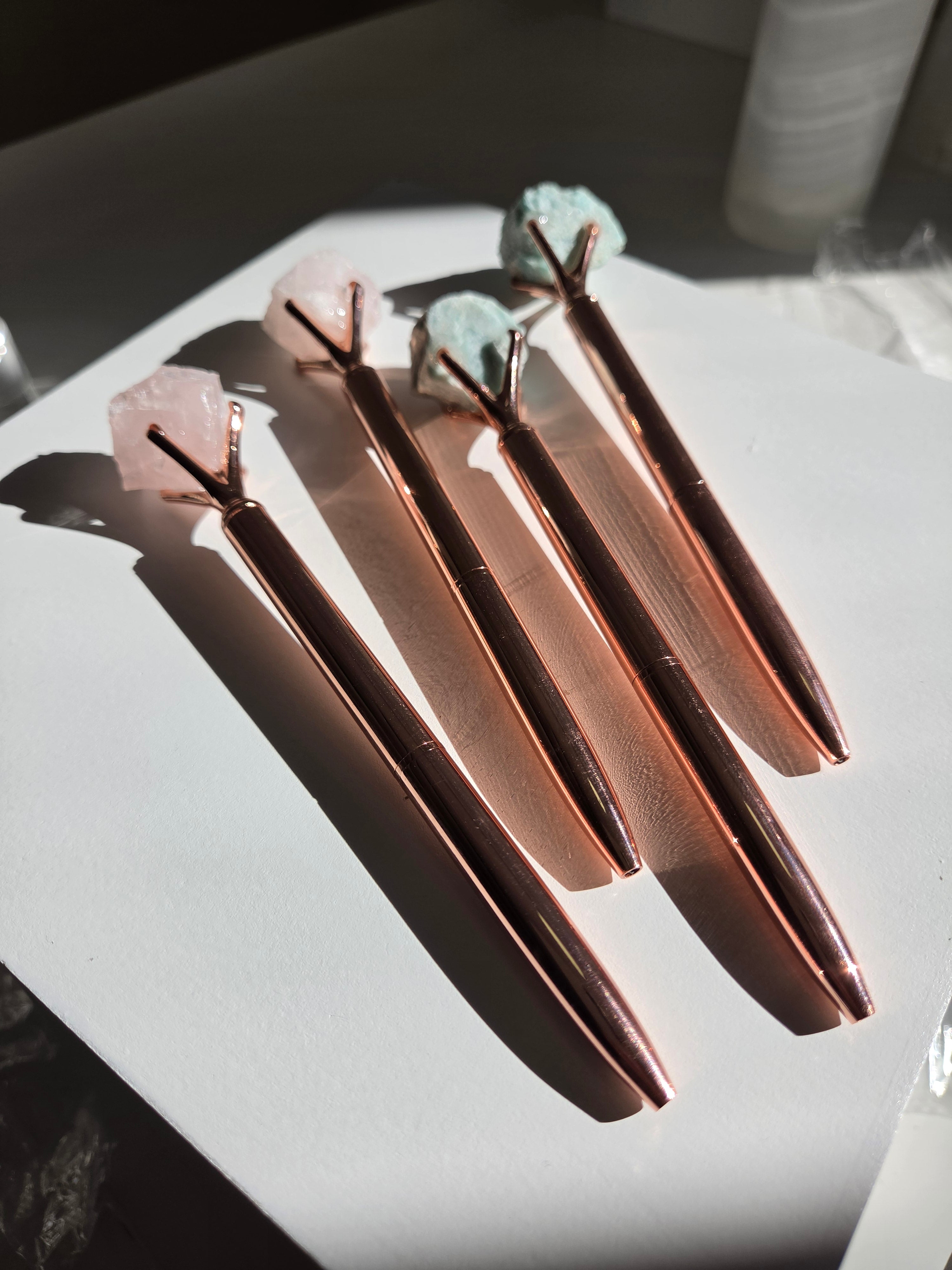 Rose gold pen | rq & aventurine
