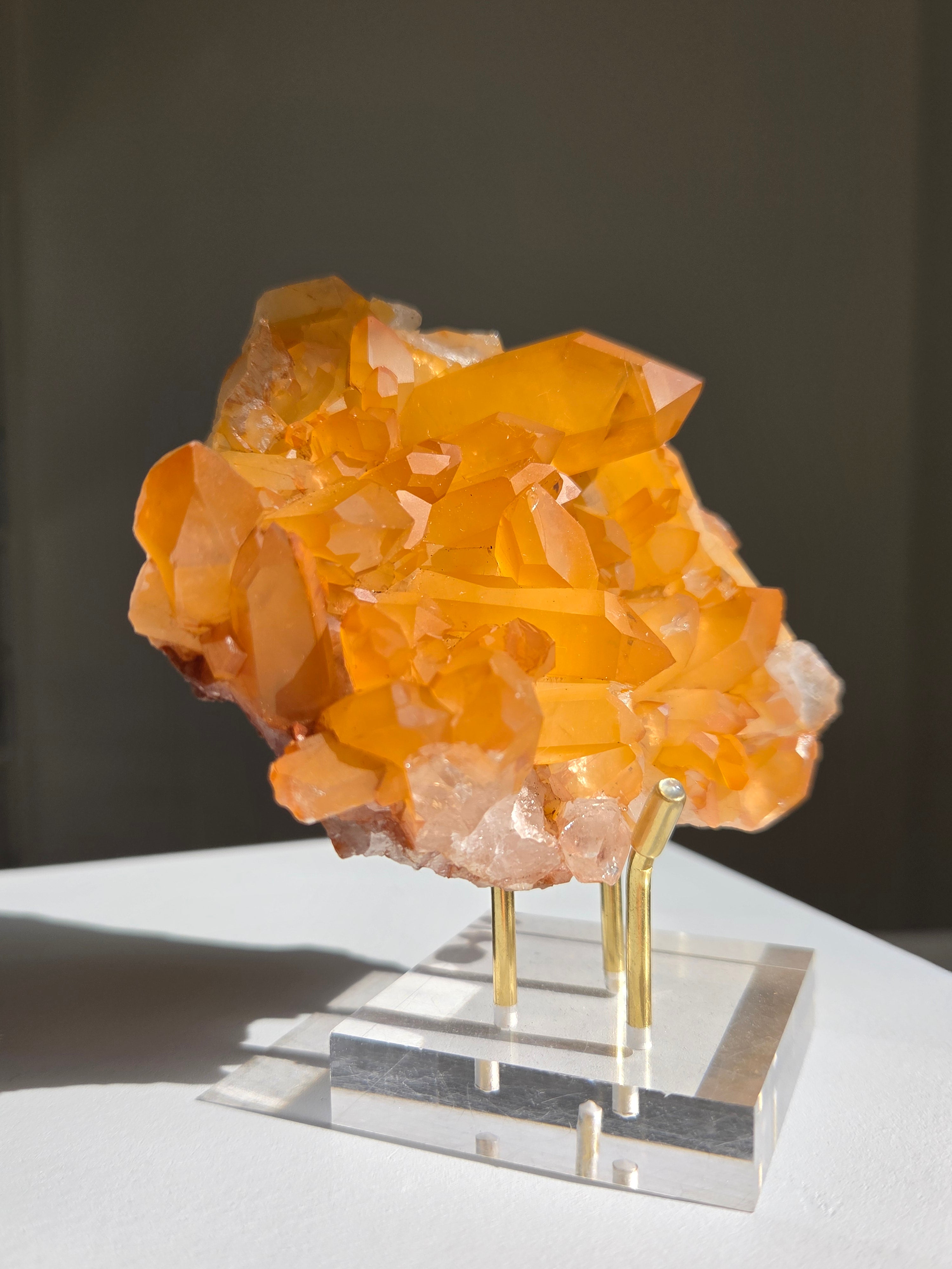 Tangerine Quartz Cluster 007