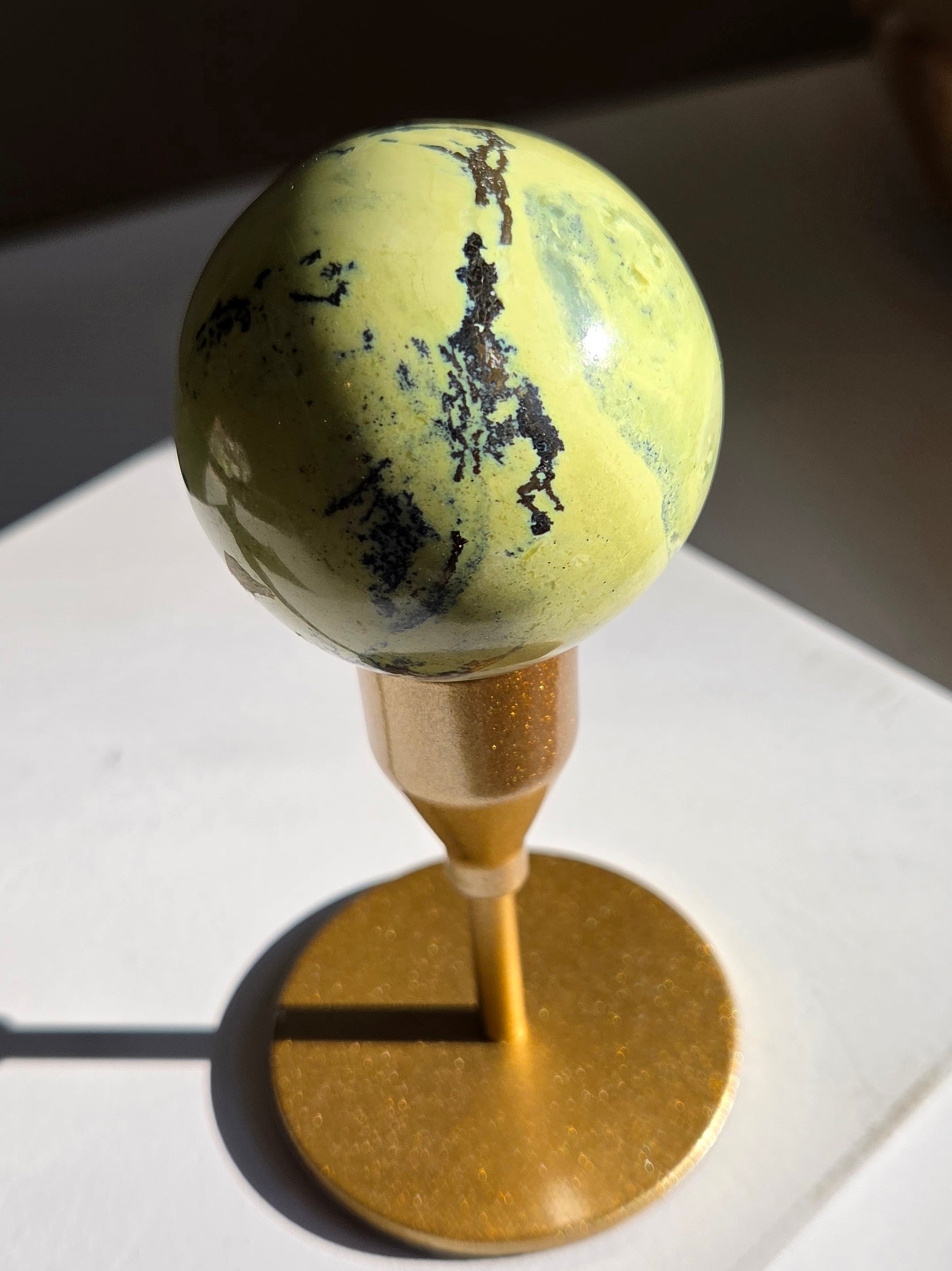 Serpentine x Pyrite Sphere 004