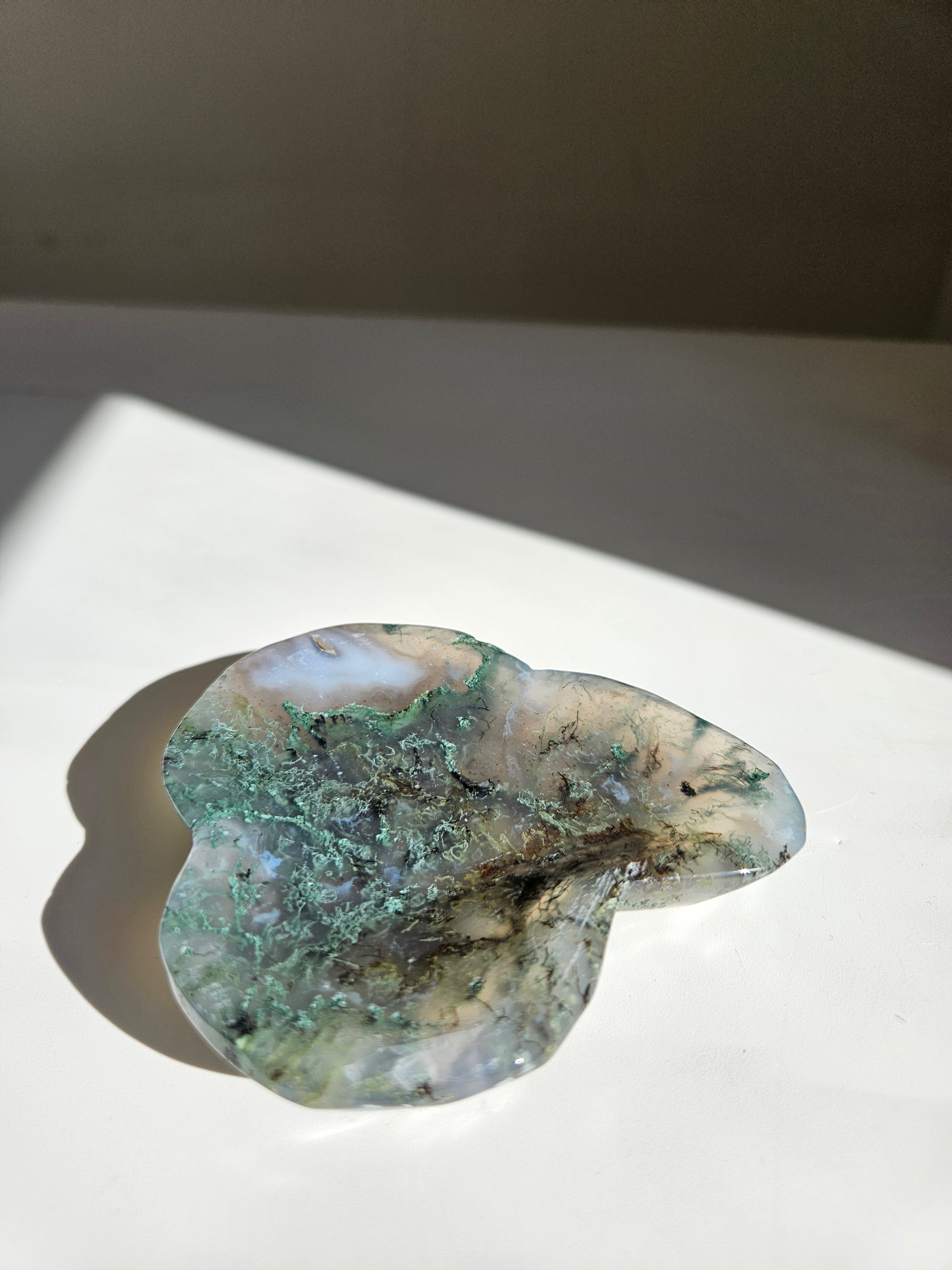 Moss Agate Freeform Bowl 003