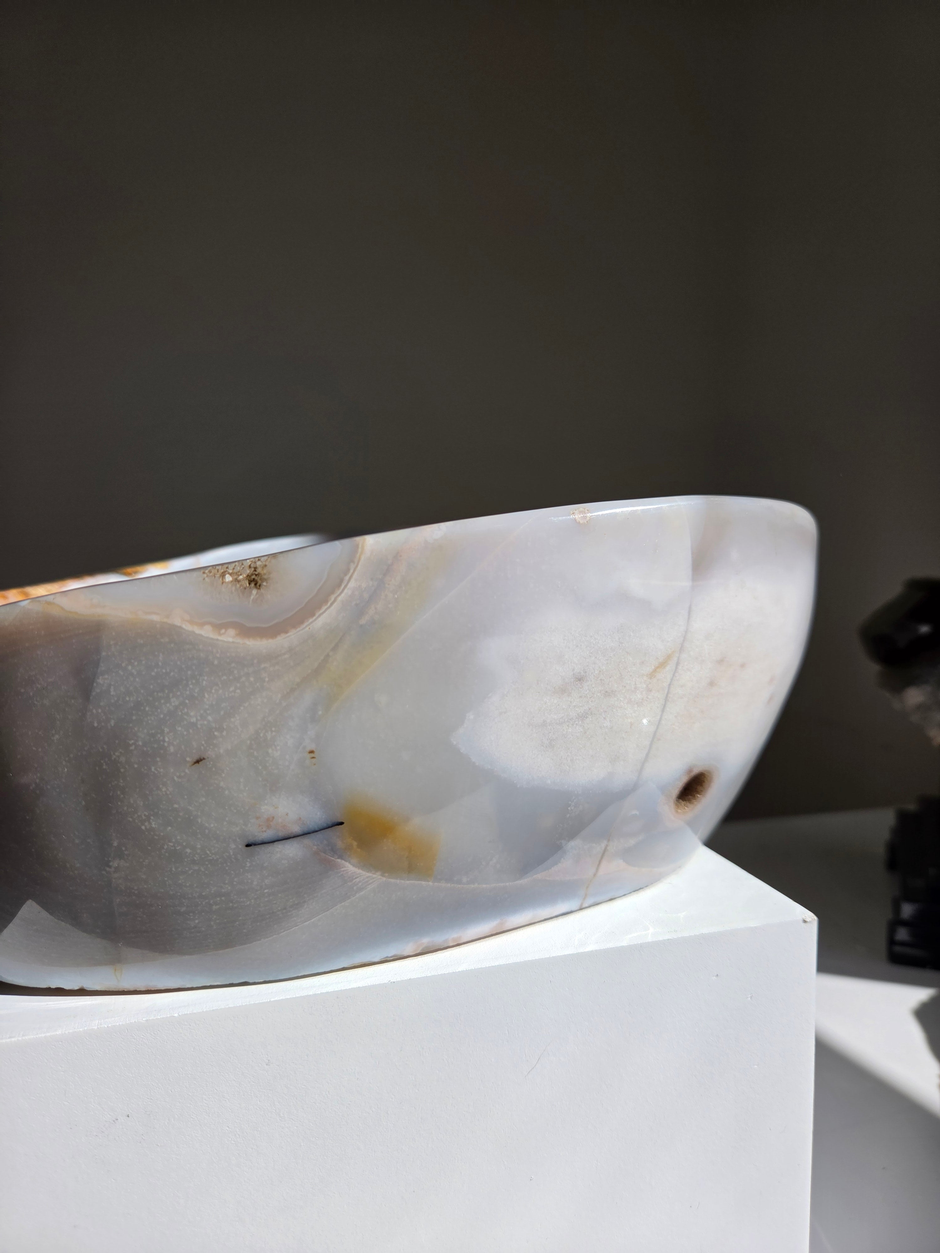 Flower Agate Statement Bowl