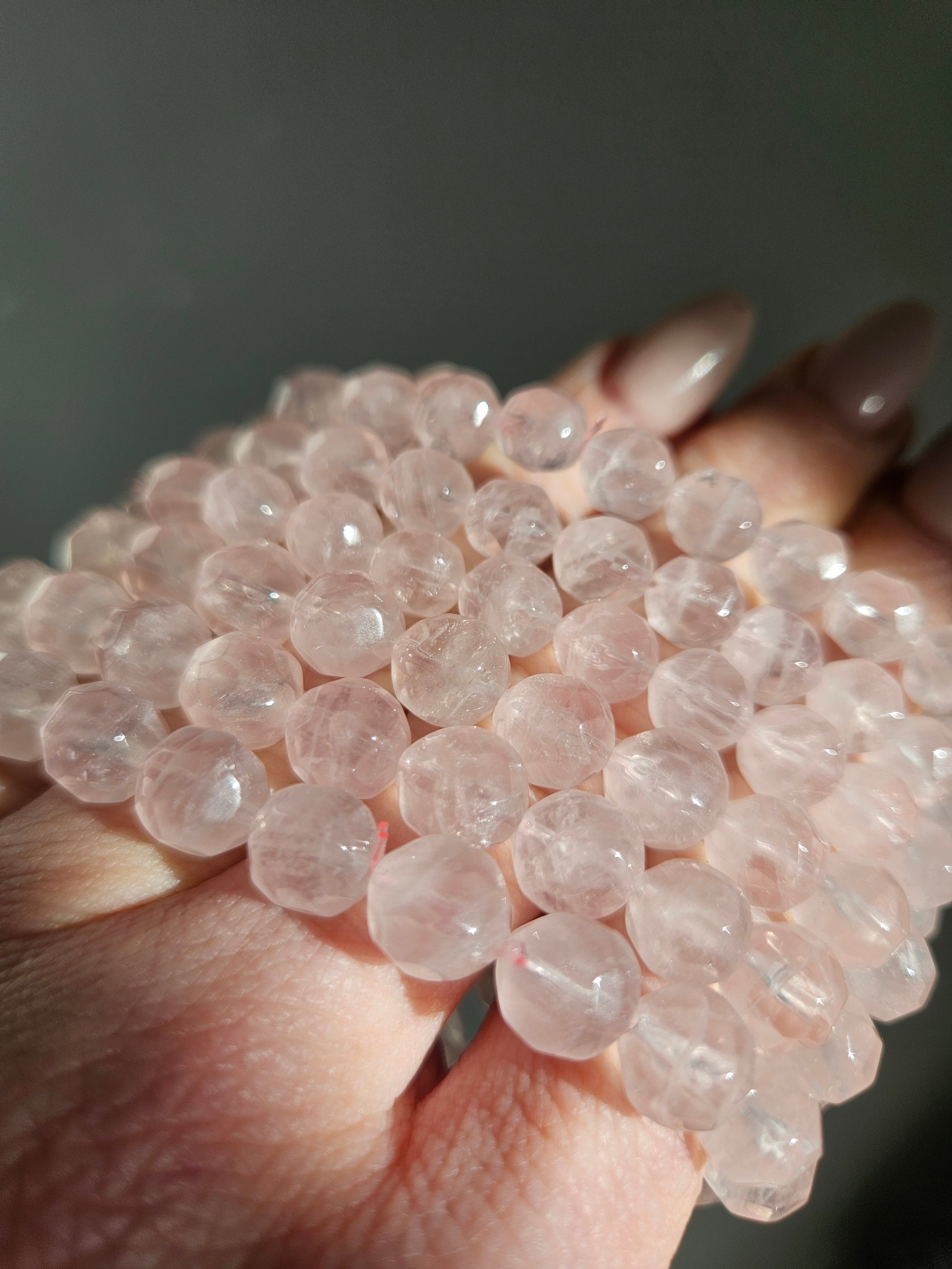 Rose Quartz Faceted Bracelet | 8mm
