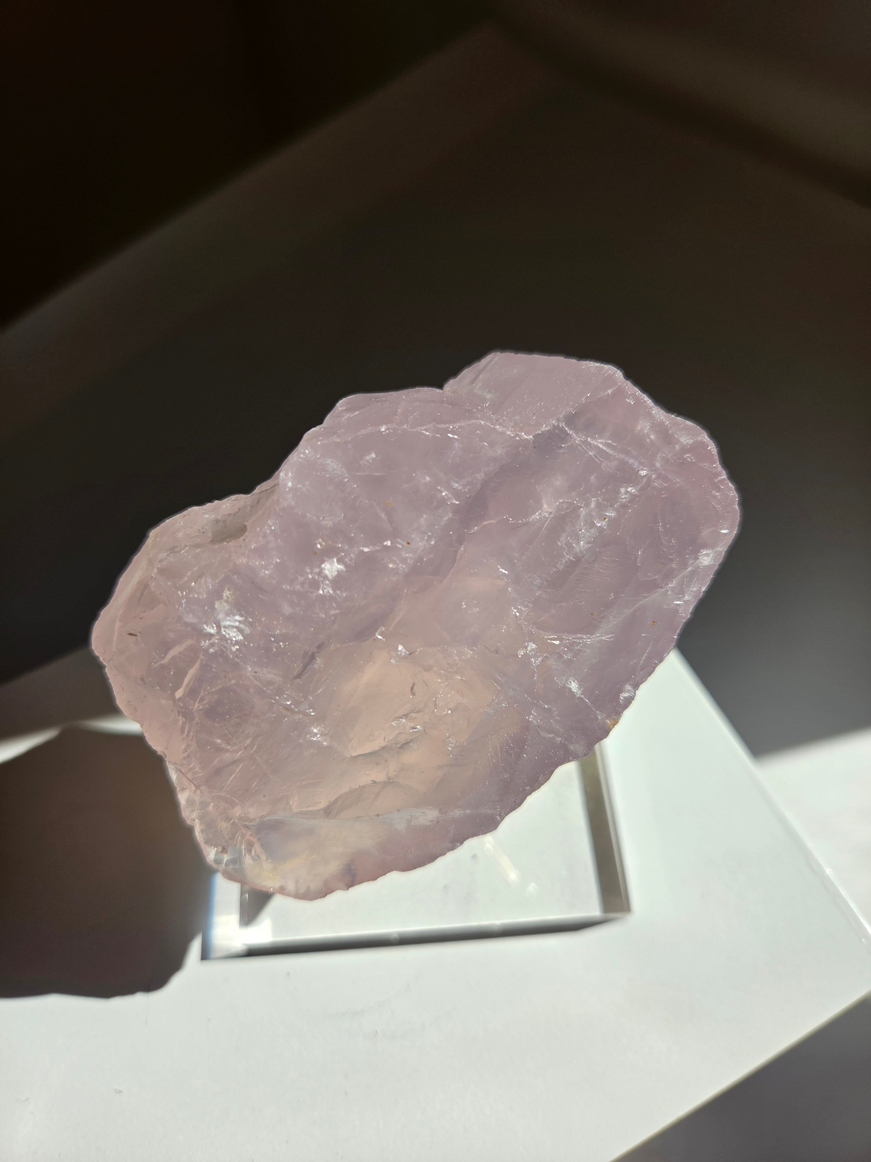 Lavender Raw Rose Quartz 011