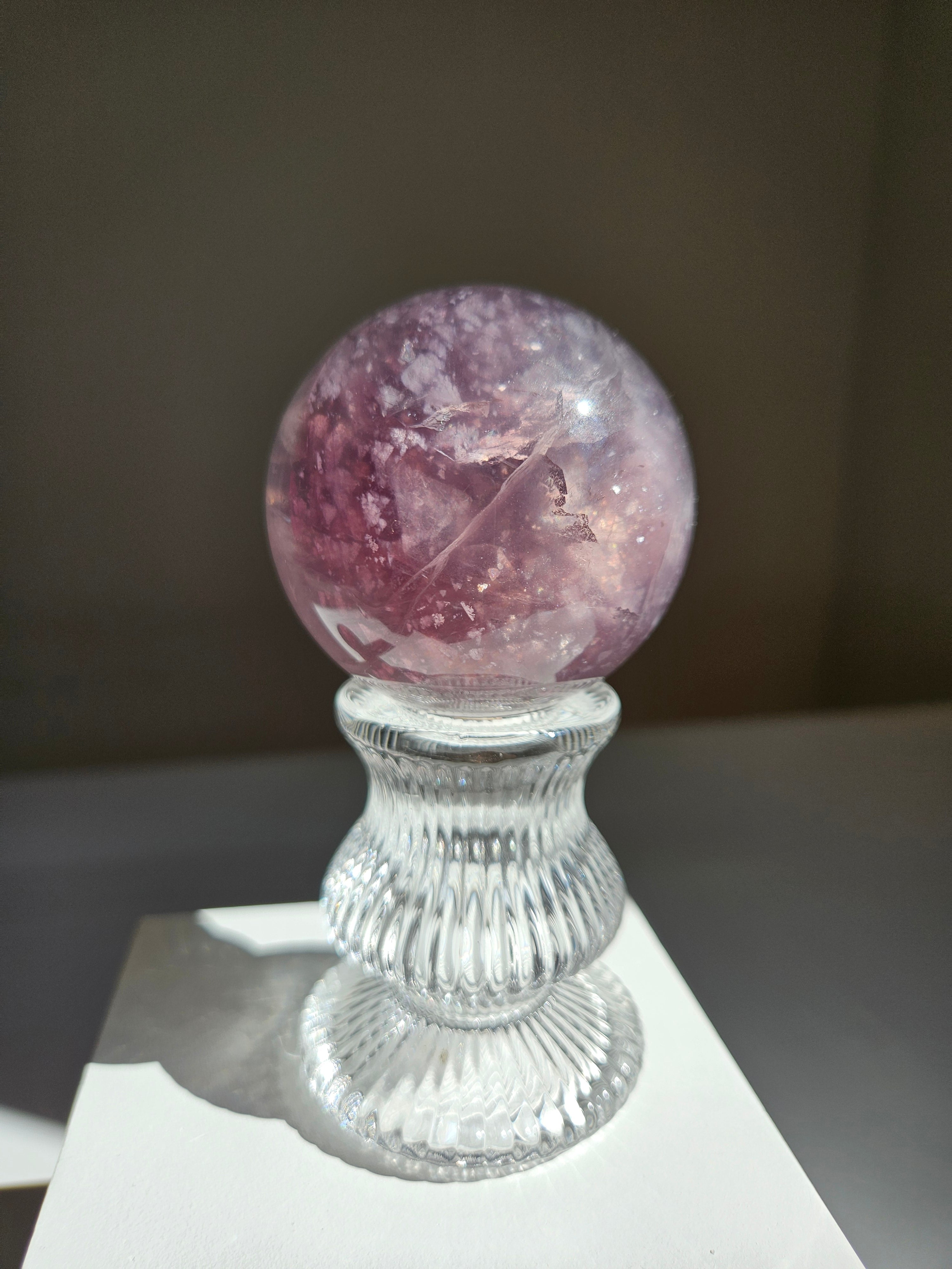 Mica in Fluorite Sphere 008