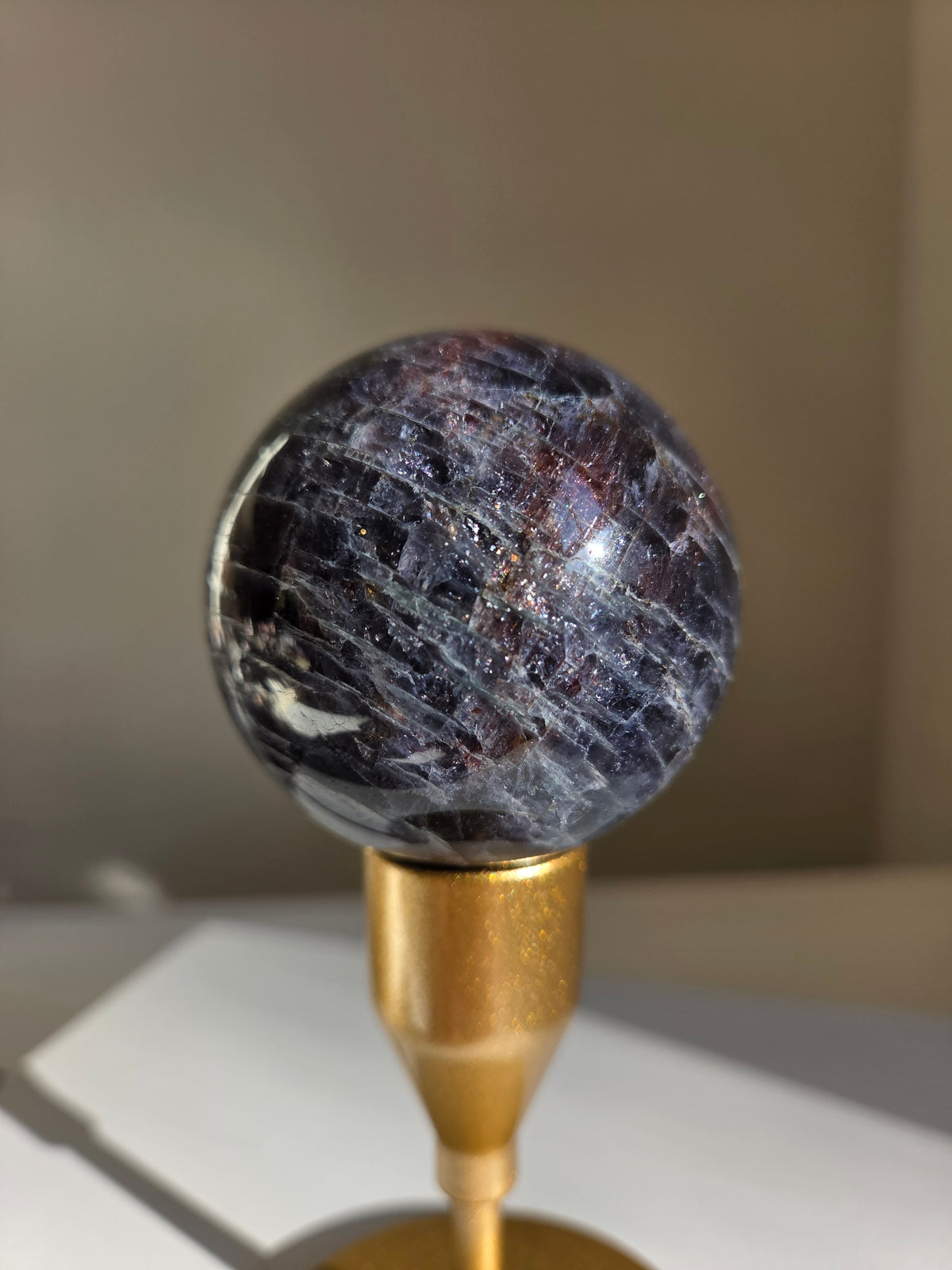 Iolite x Sunstone Sphere 003