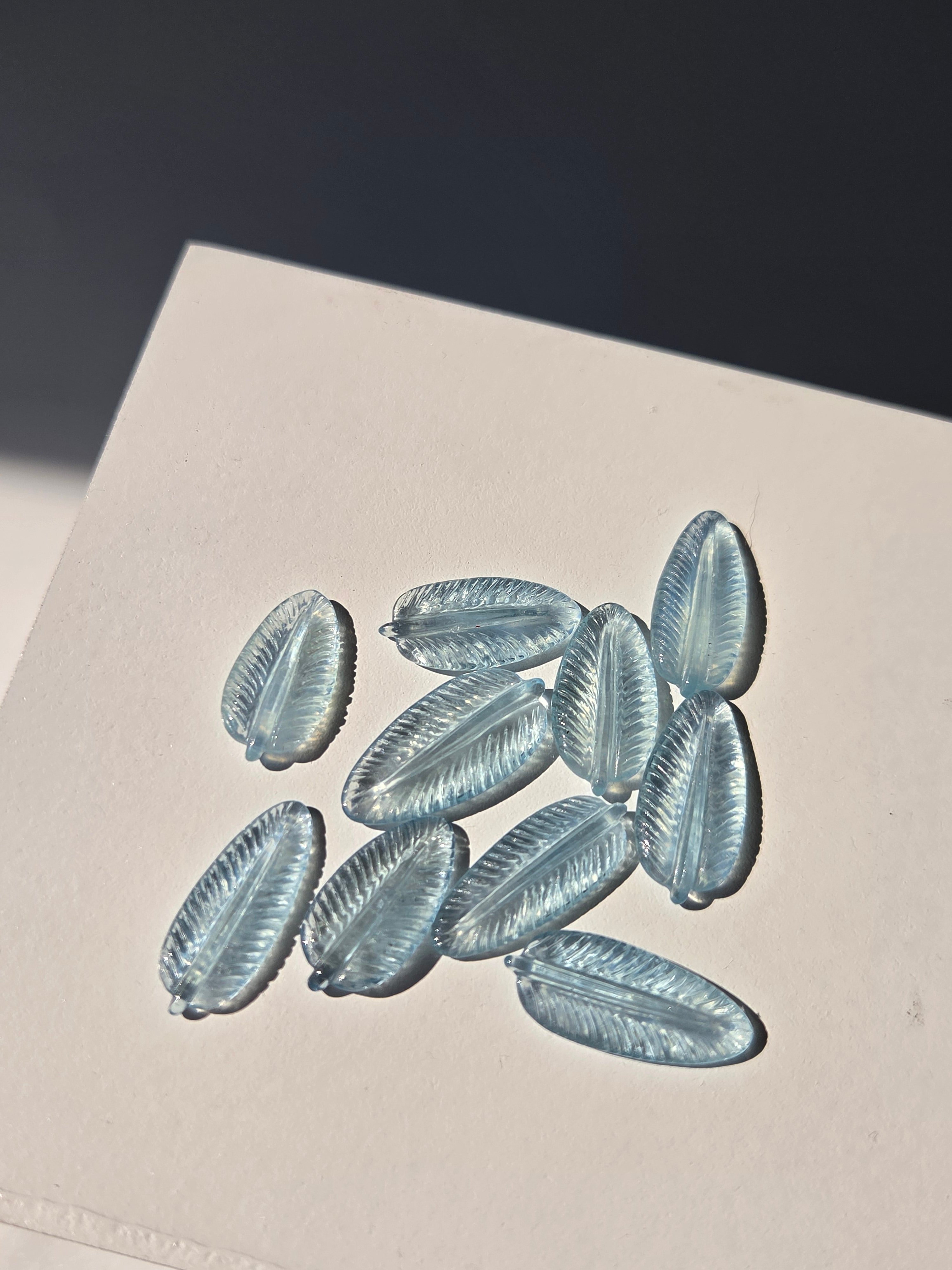Aquamarine Mini Feather