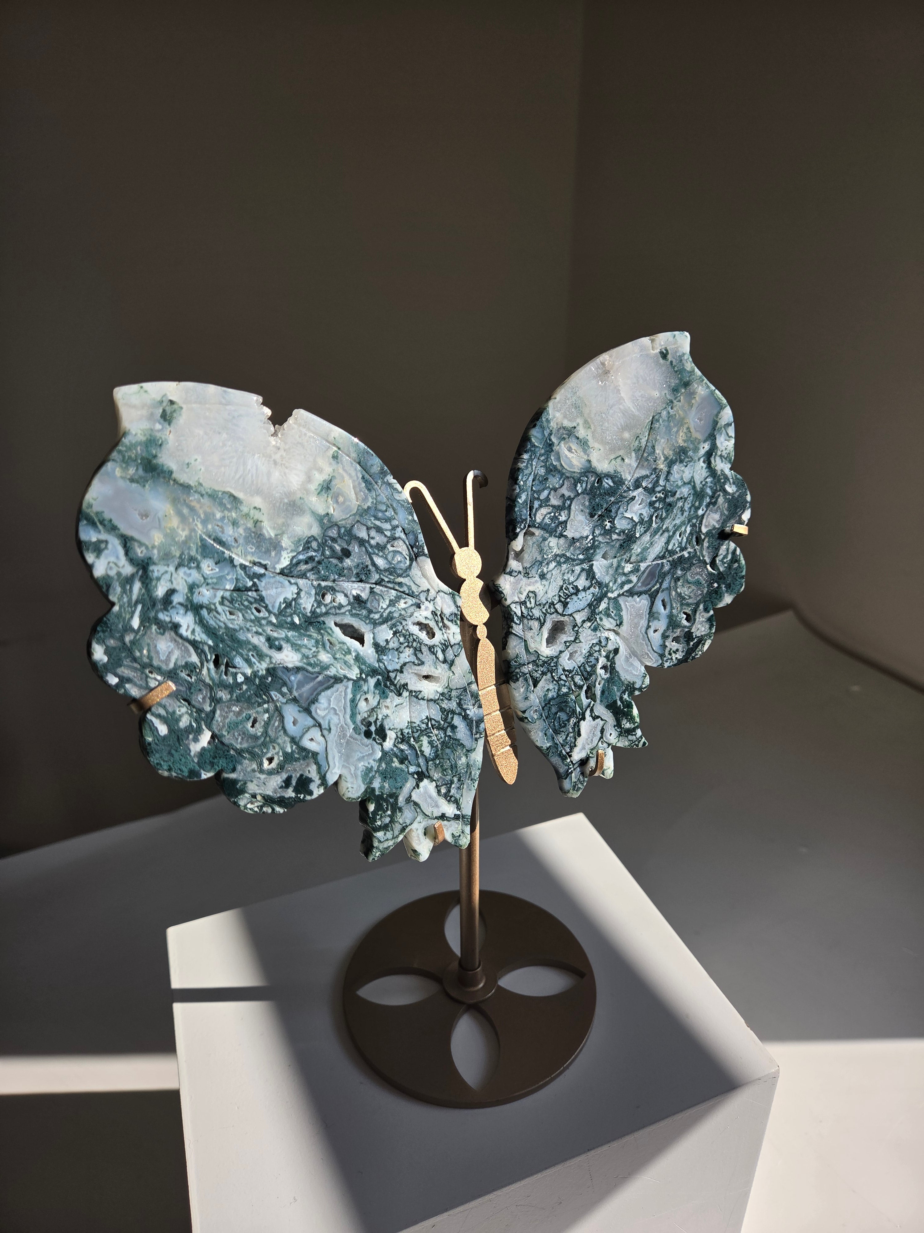 Moss Agate Butterfly