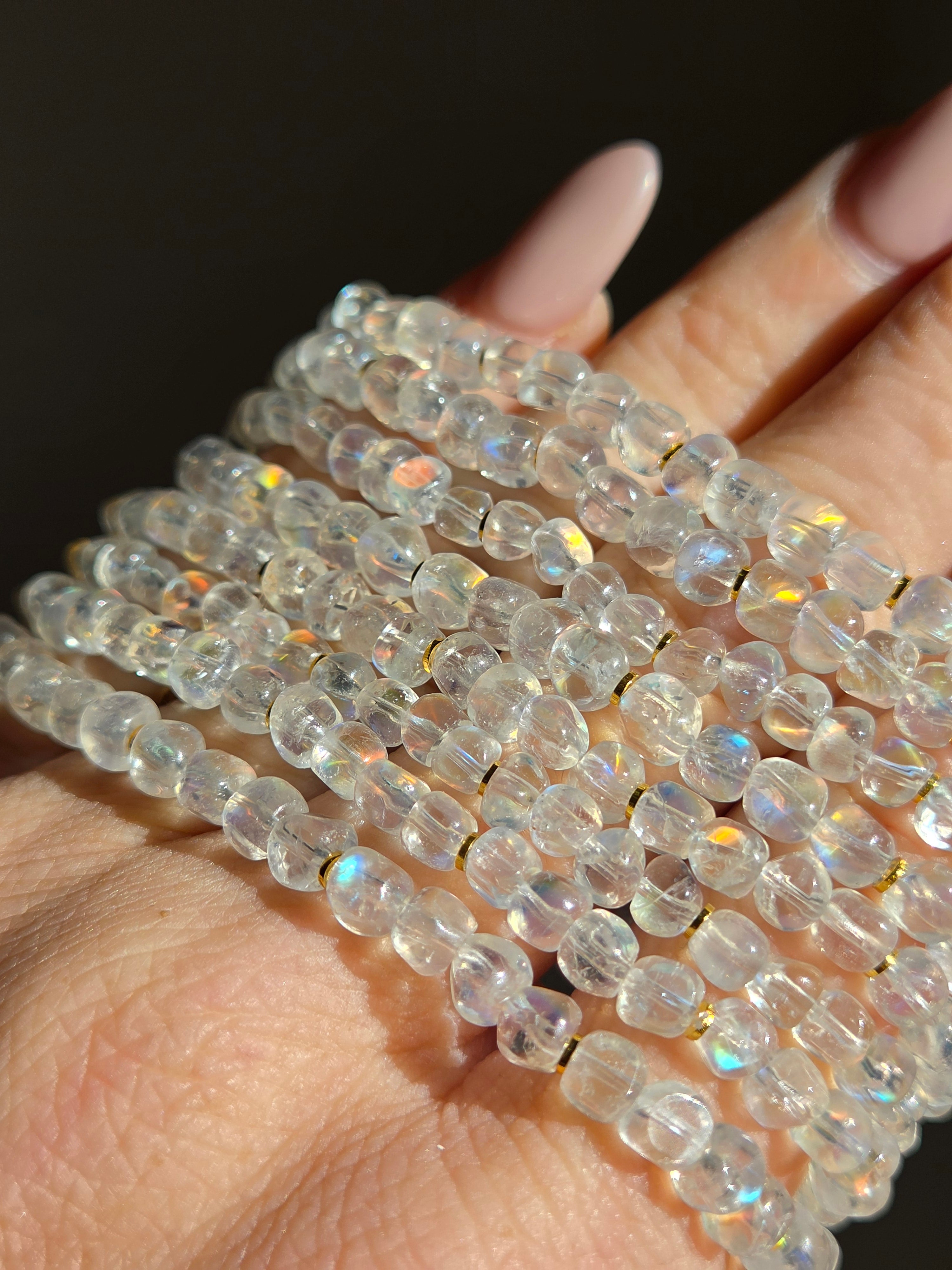 Malagasy Moonstone Bracelet | gold x cube