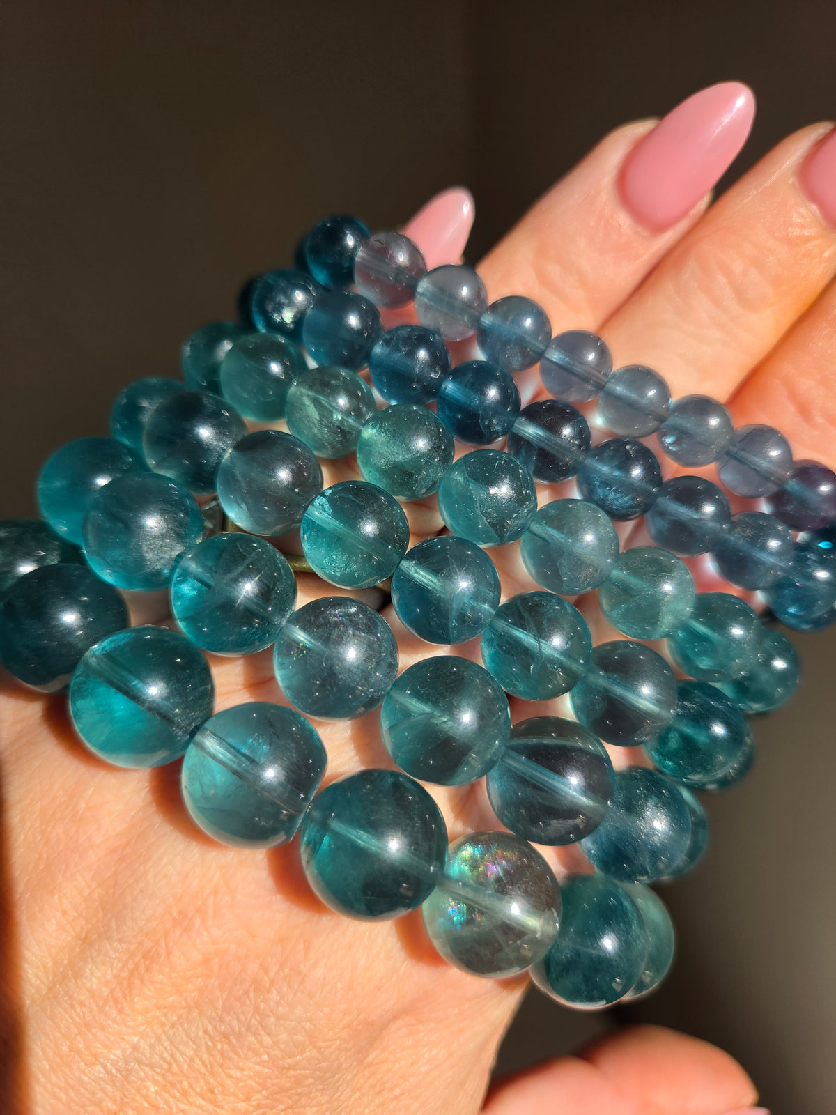 Teal Fluorite Bracelet | 9-13mm