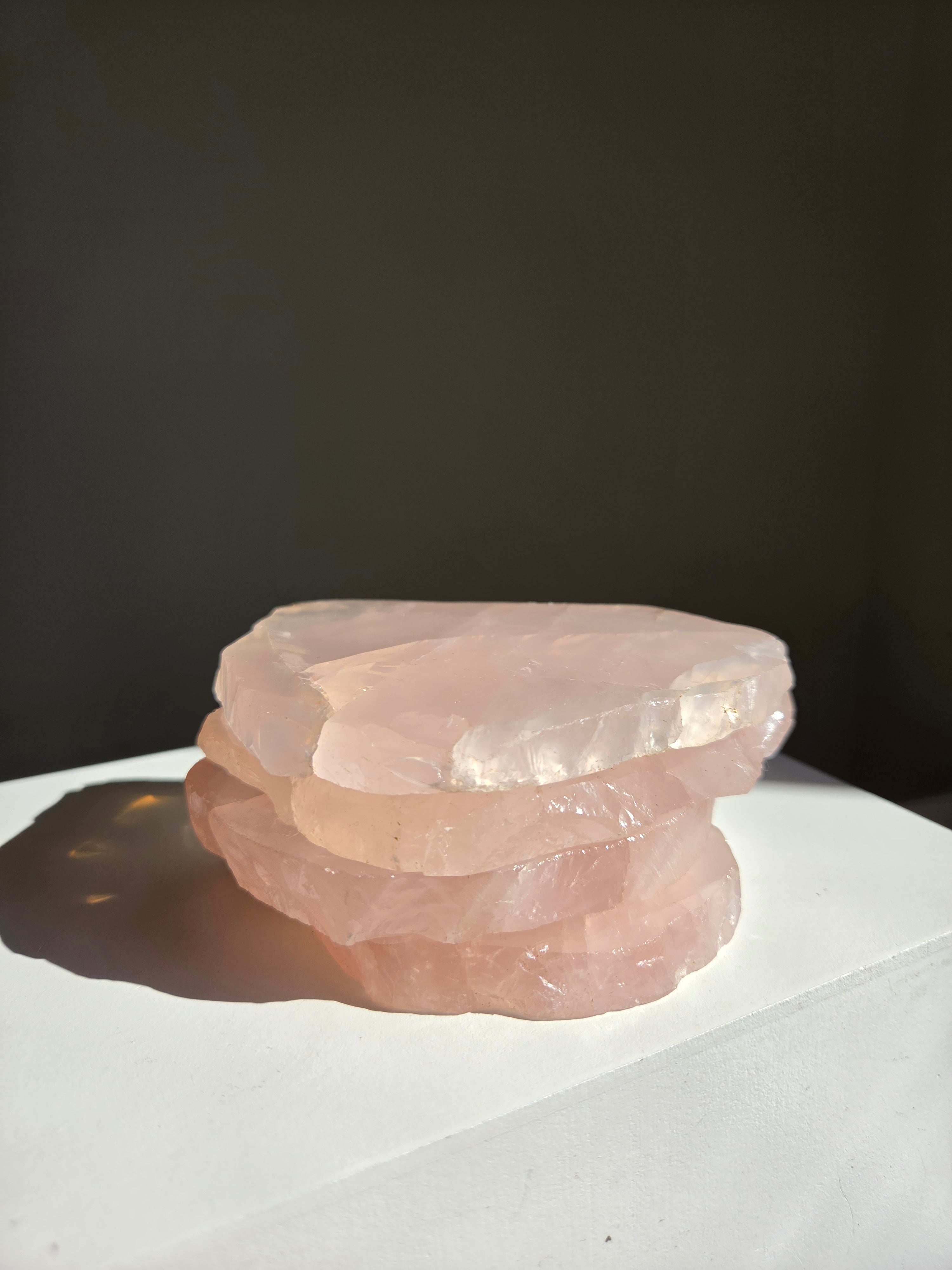 Rose Quartz Slab Set 001
