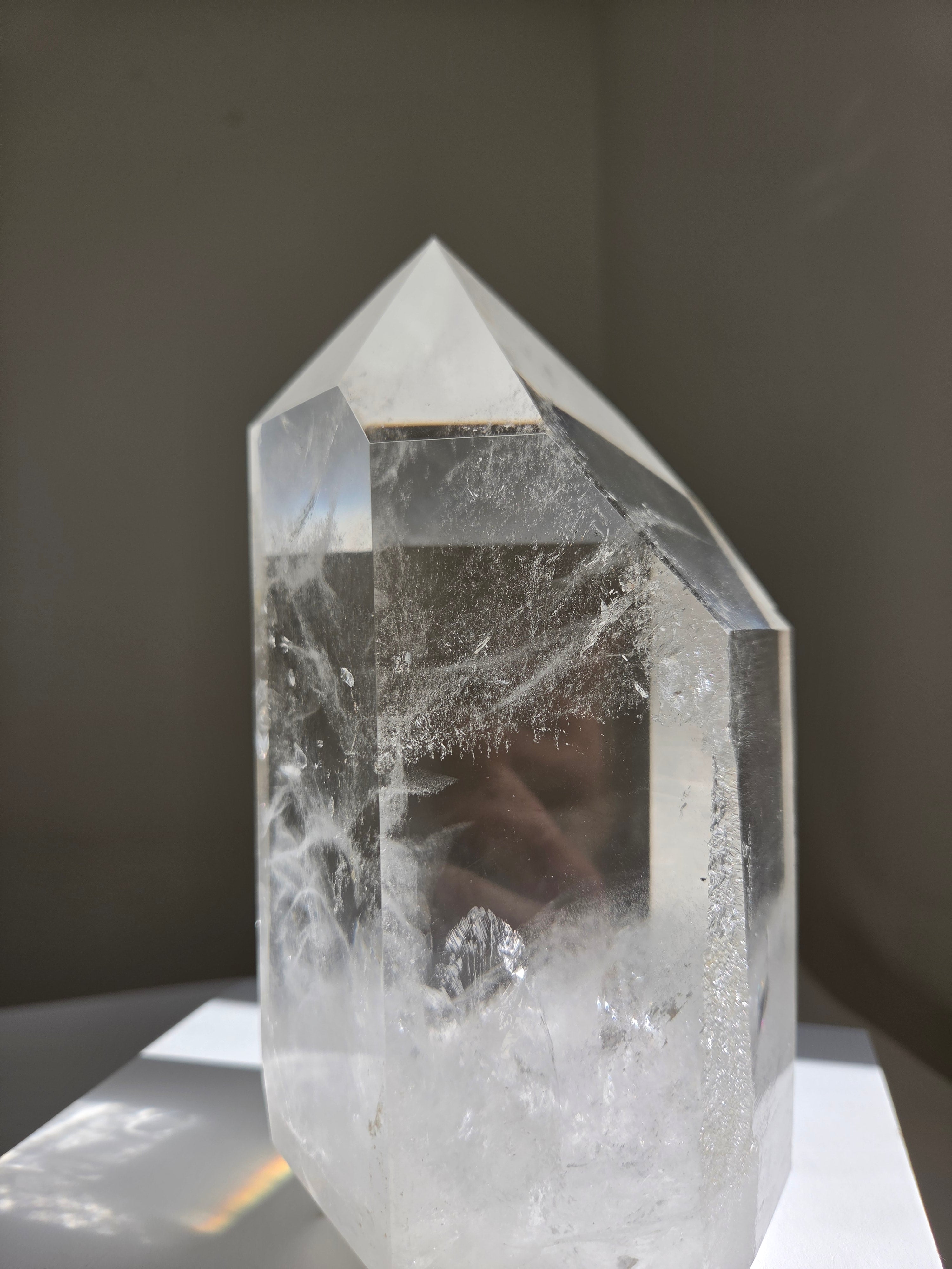 Semipolished Lemurian Quartz Tower