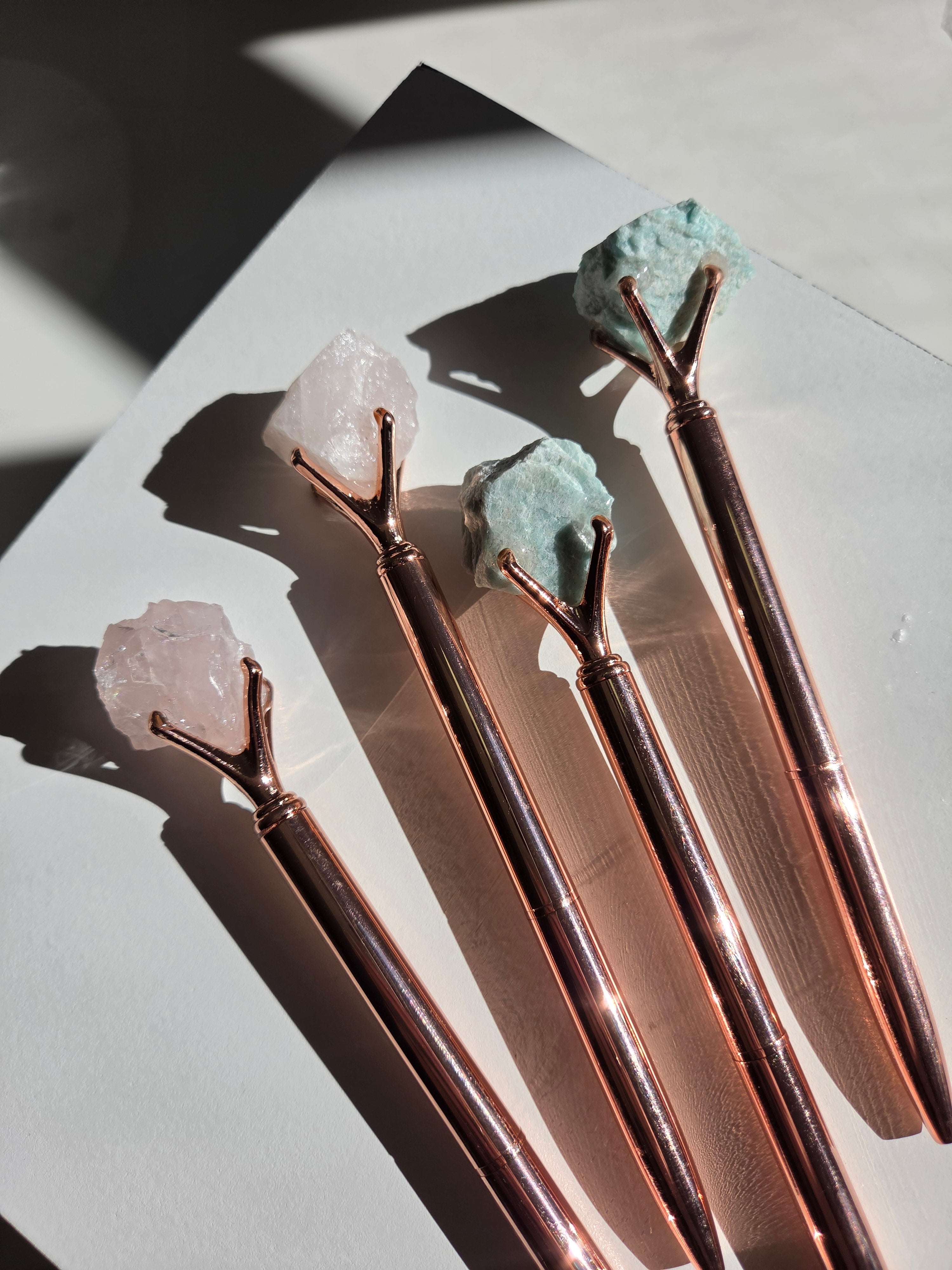 Rose gold pen | rq & aventurine