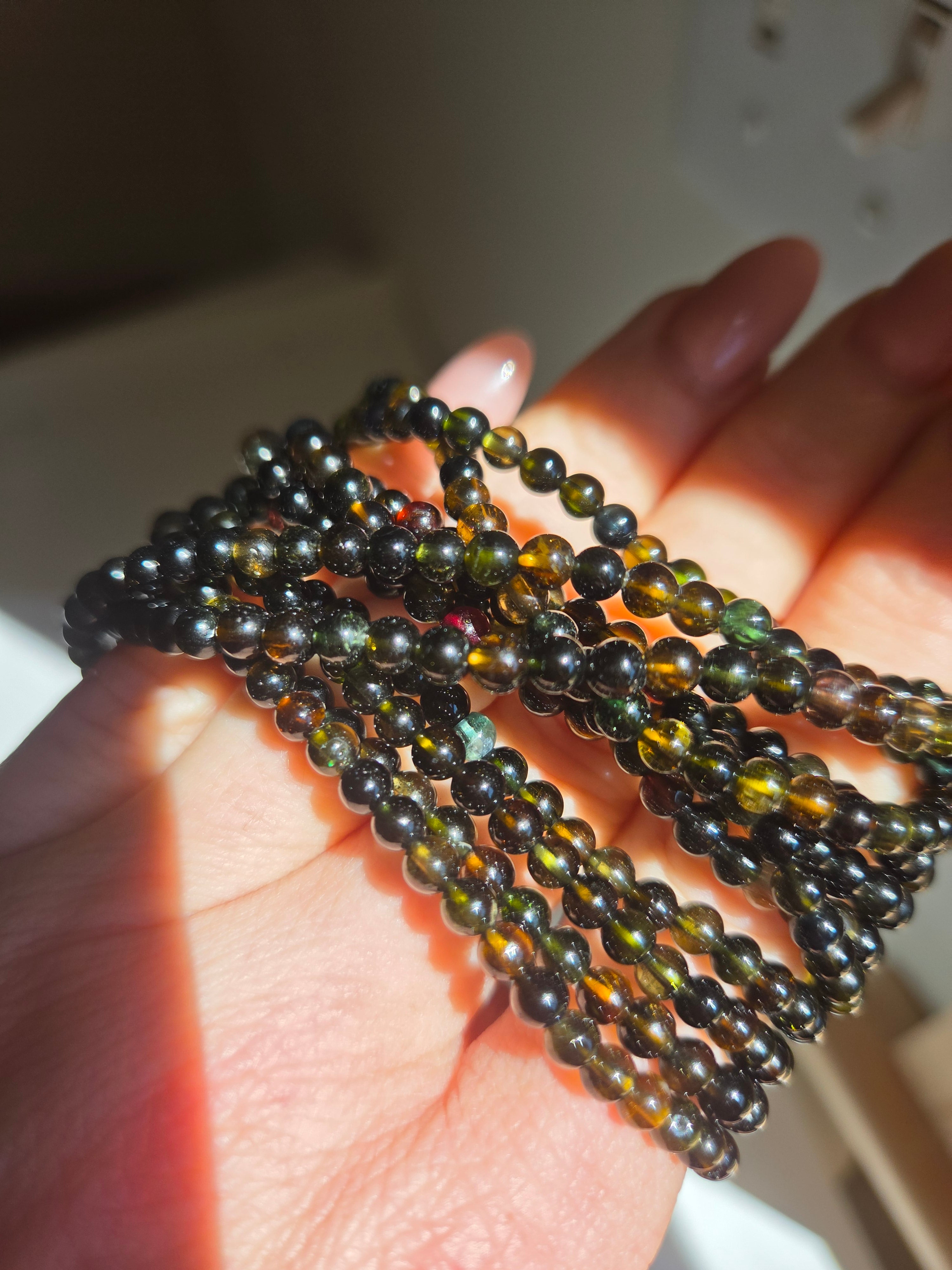 Tourmaline 3 wrap Bracelet | 5mm