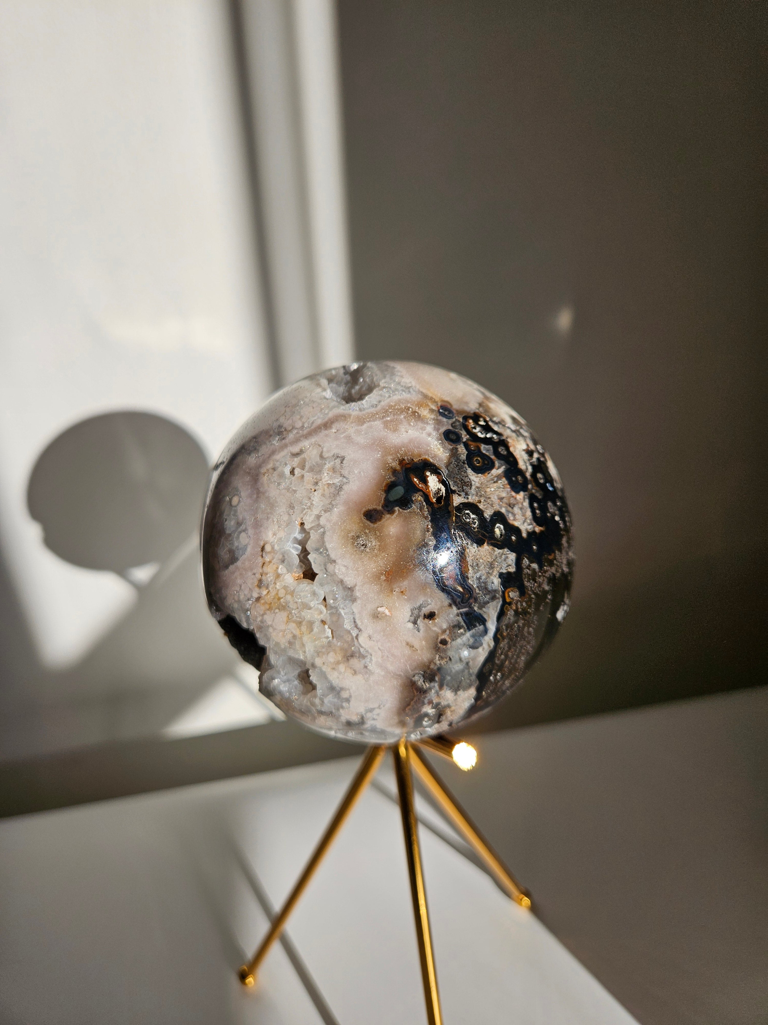 Pink & Blue Amethyst Sphere 001
