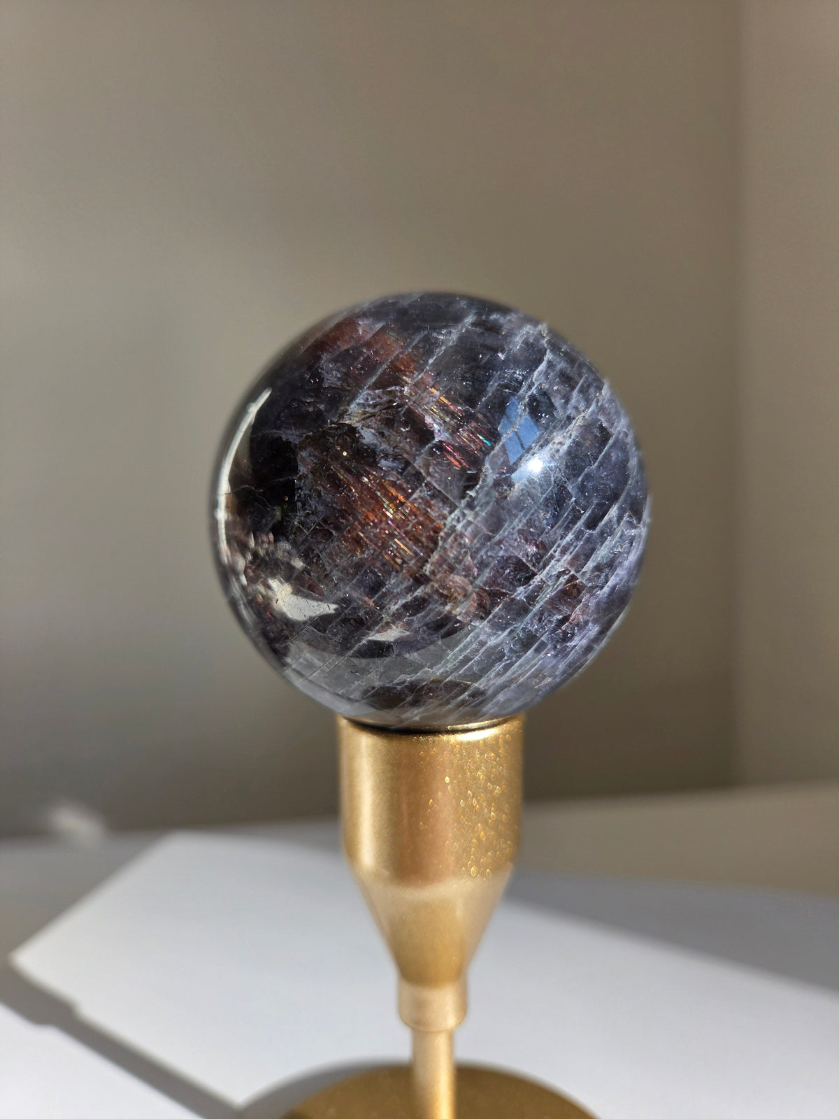 Iolite x Sunstone Sphere 003