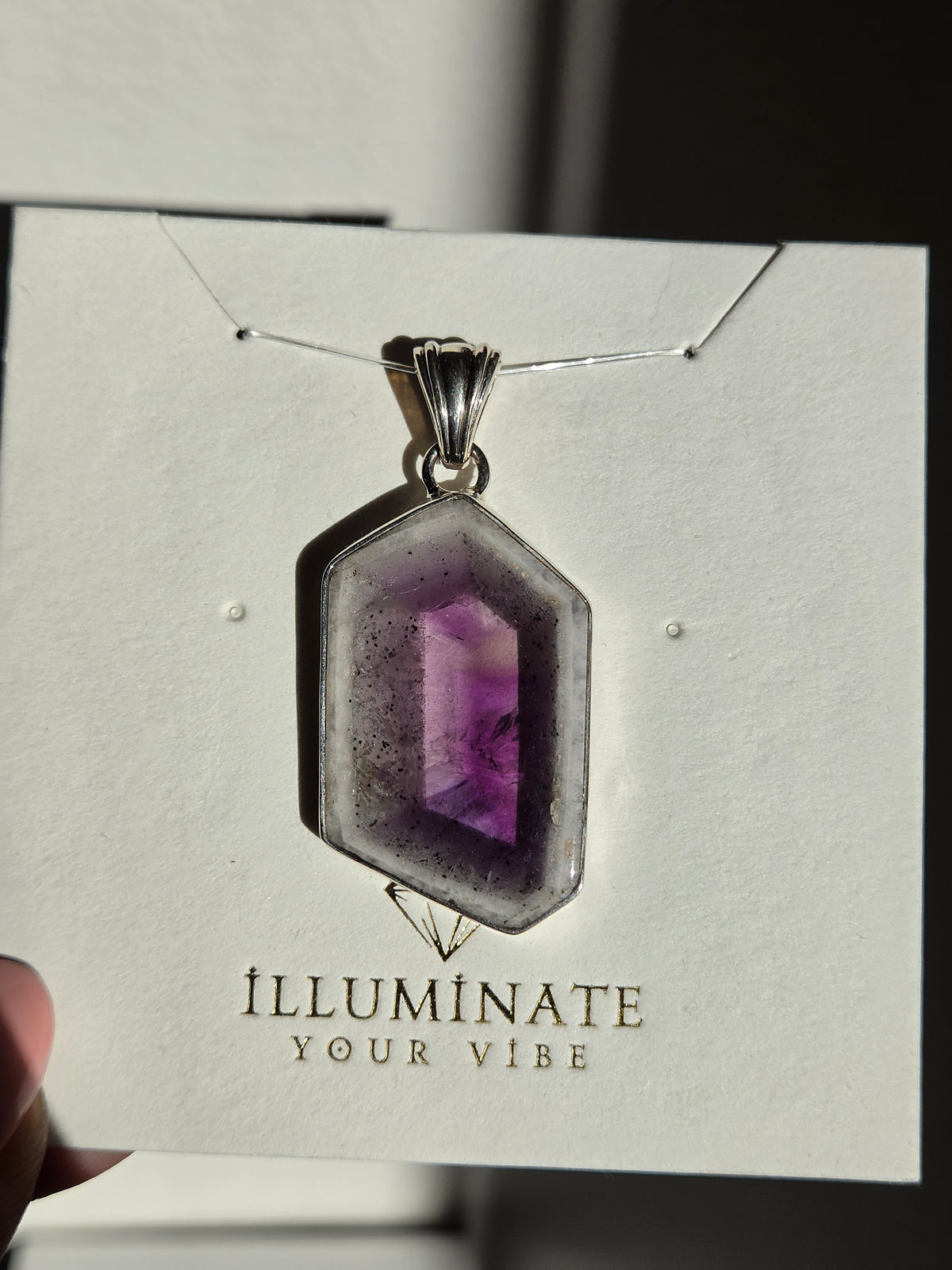 Amethyst Slice Pendant 002