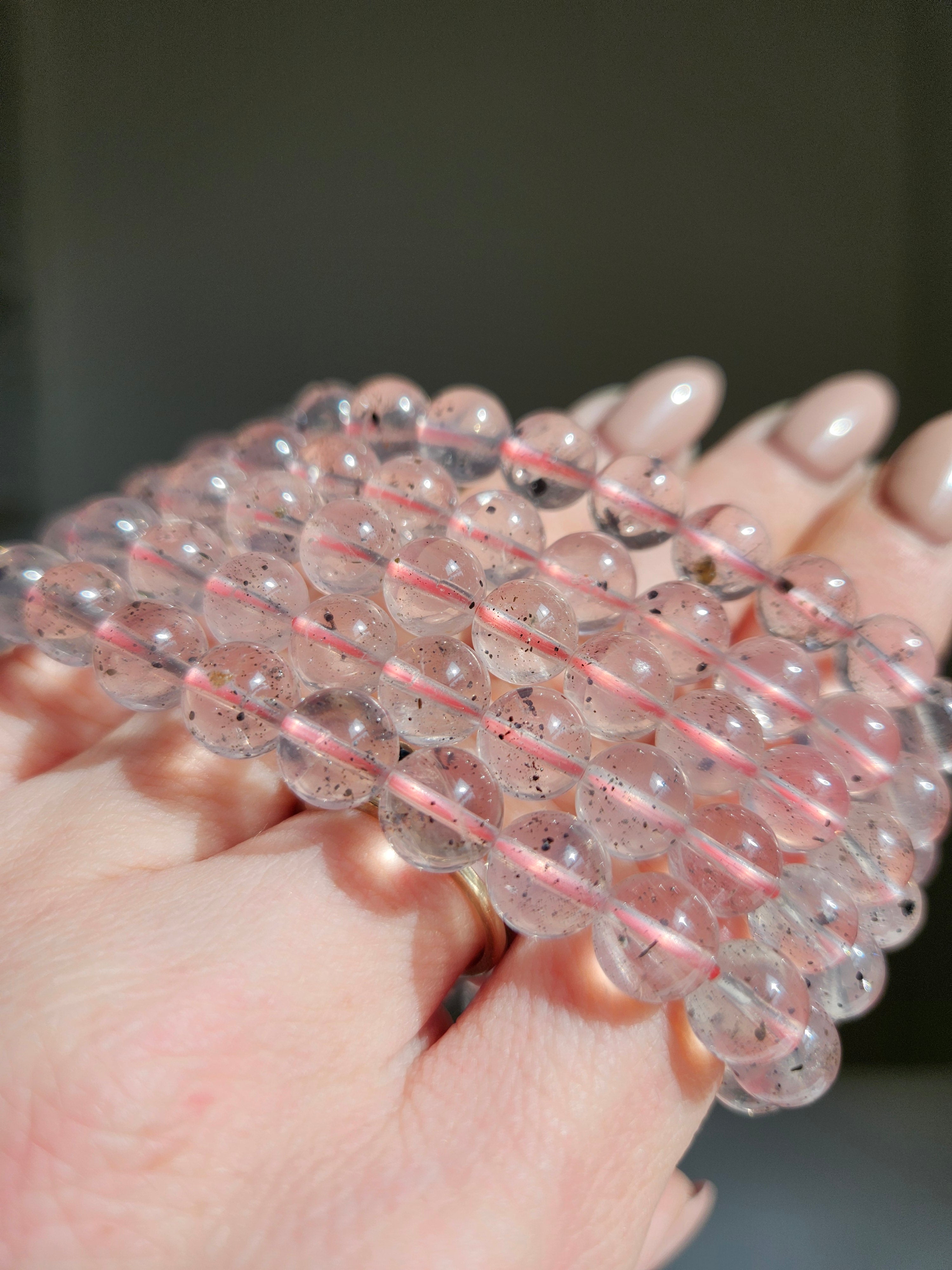 Rose Quartz with Mica bracelet | 8mm