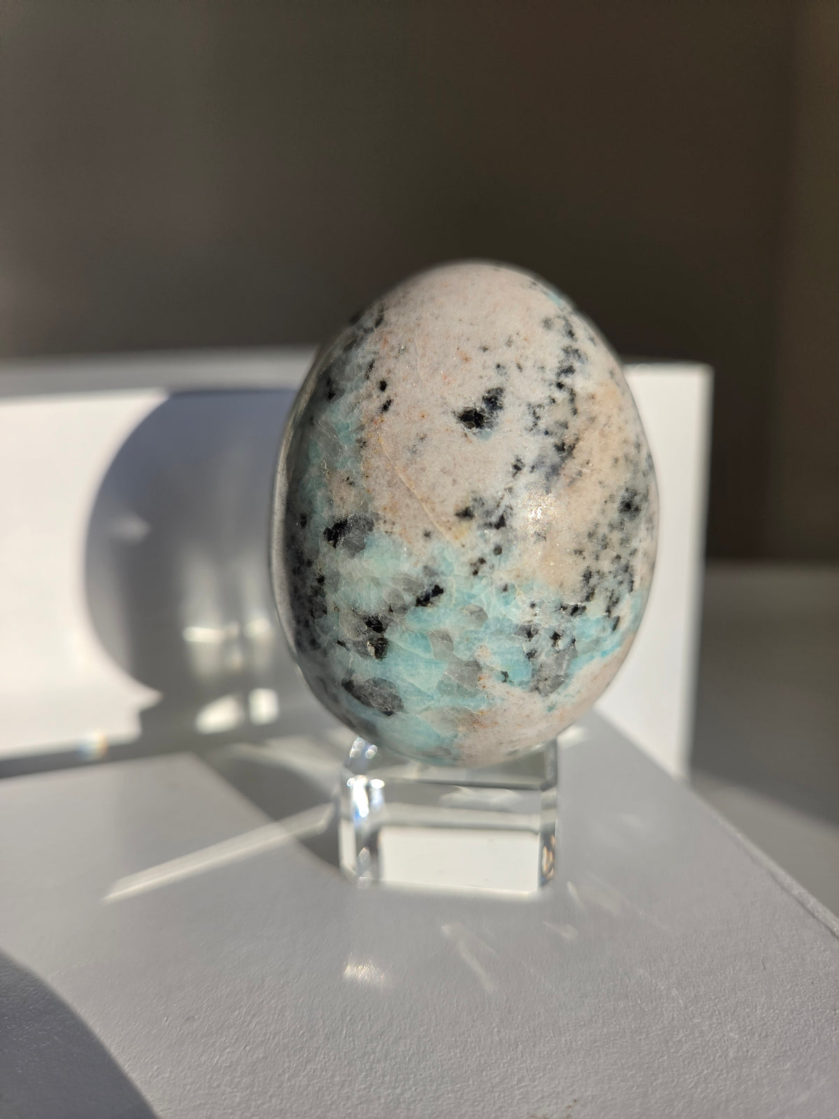 Amazonite x Quartz Egg 001