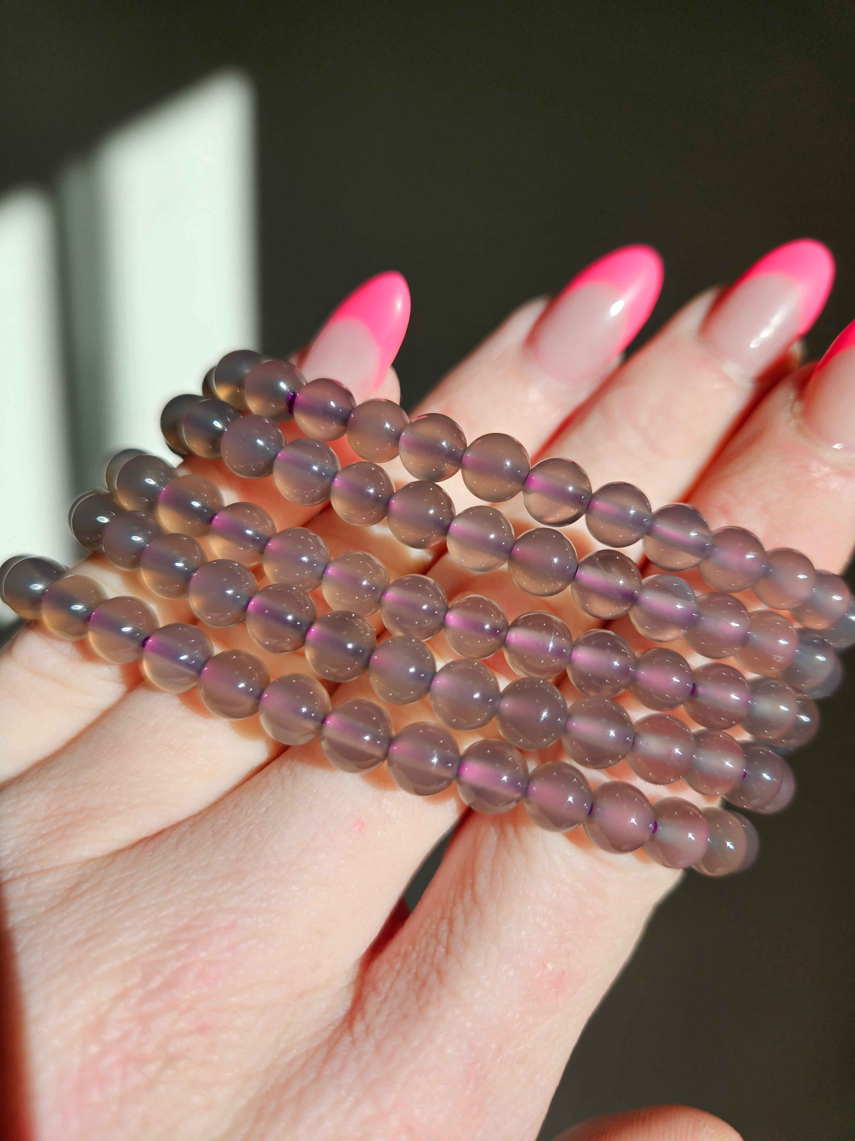 Purple Chalcedony bracelet | 6mm