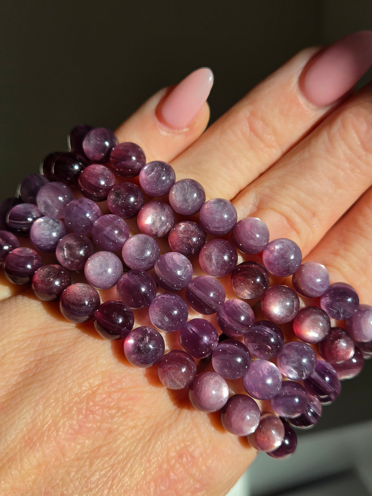 Dark Purple Lepidolite bracelet | 8mm