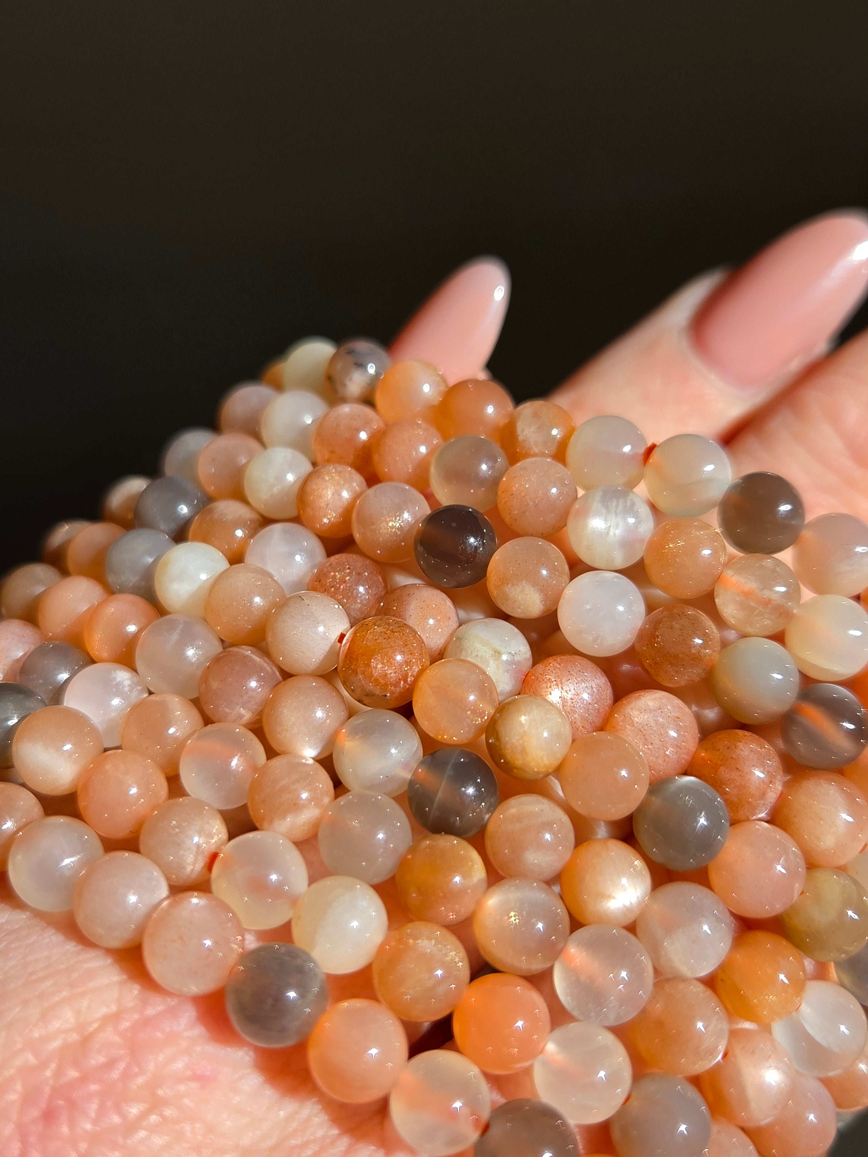 Peach Moonstone bracelet | 6mm