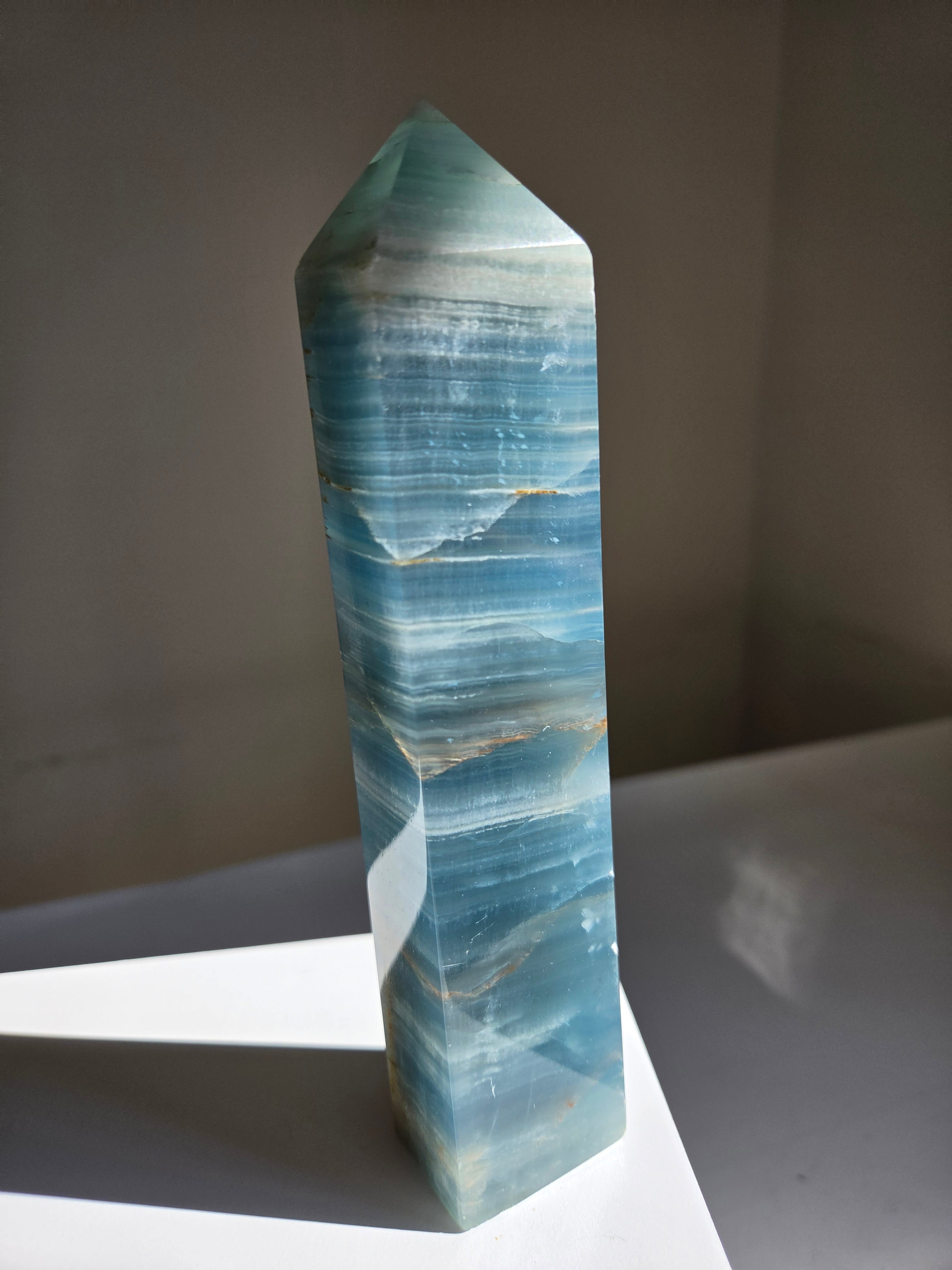 Blue Calcite Tower 003