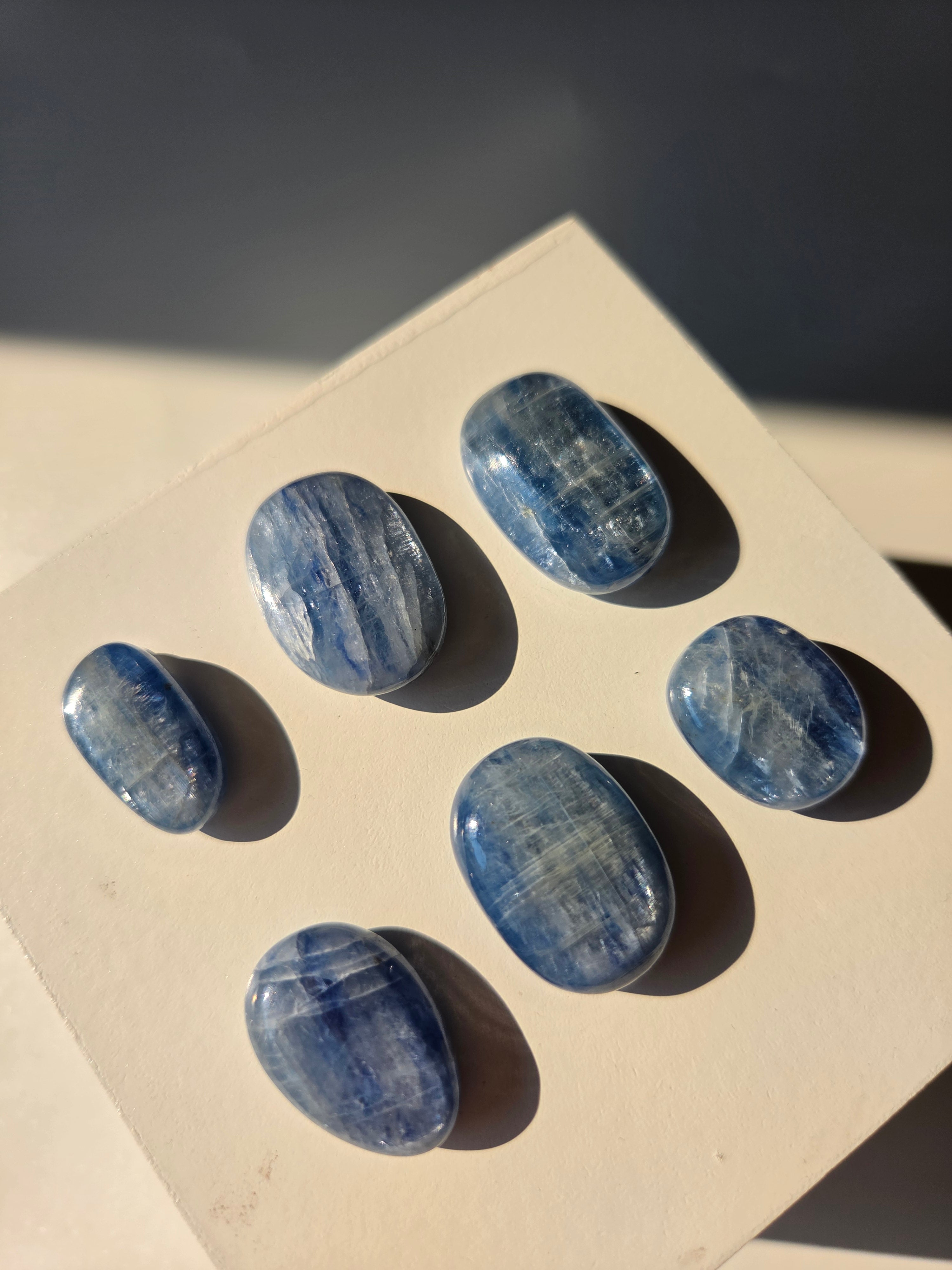 Blue Kyanite Mini Palmstone | select your piece