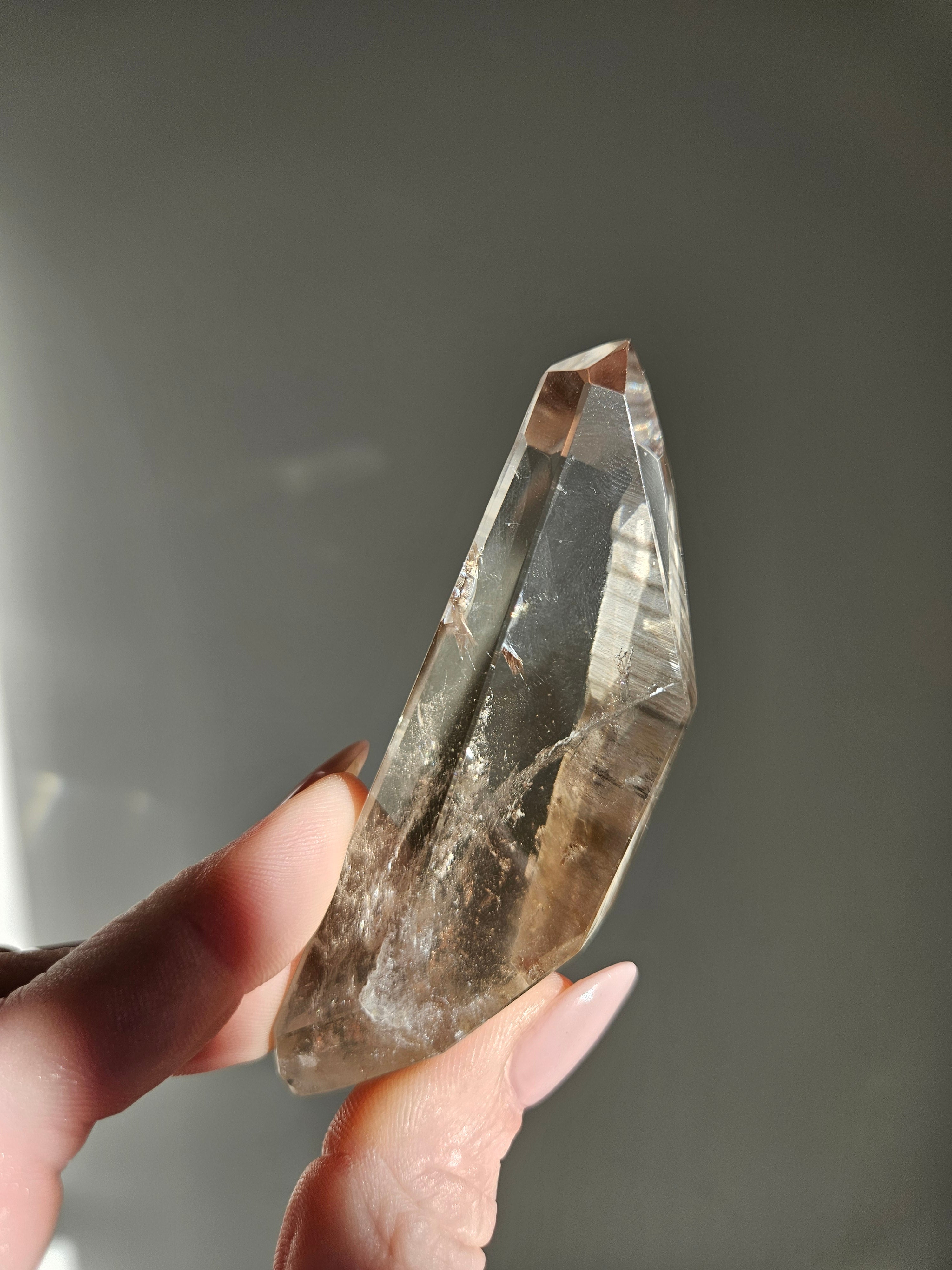 Semipolished Smoky Lemurian Quartz 003