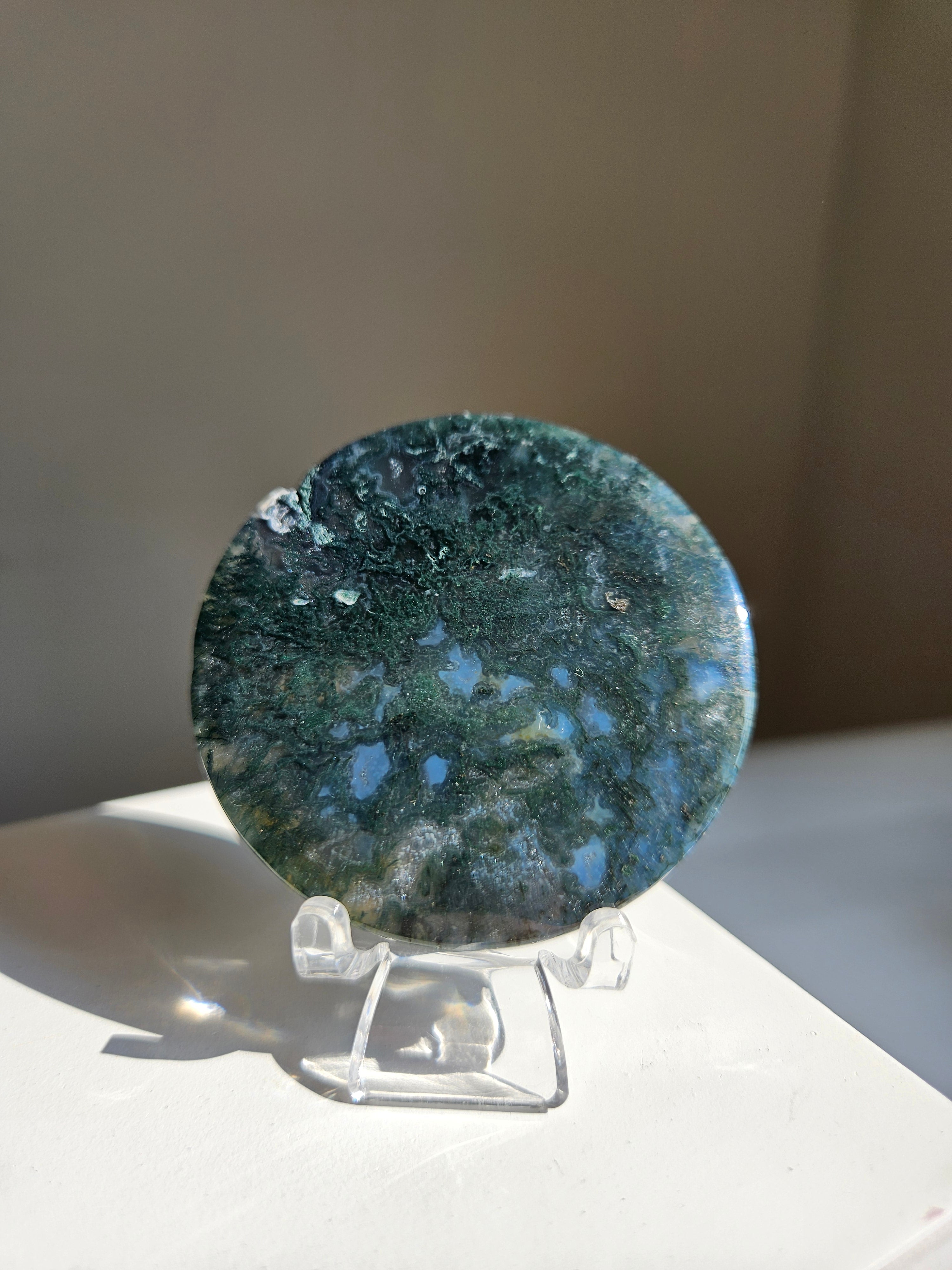 Moss Agate Disk 005