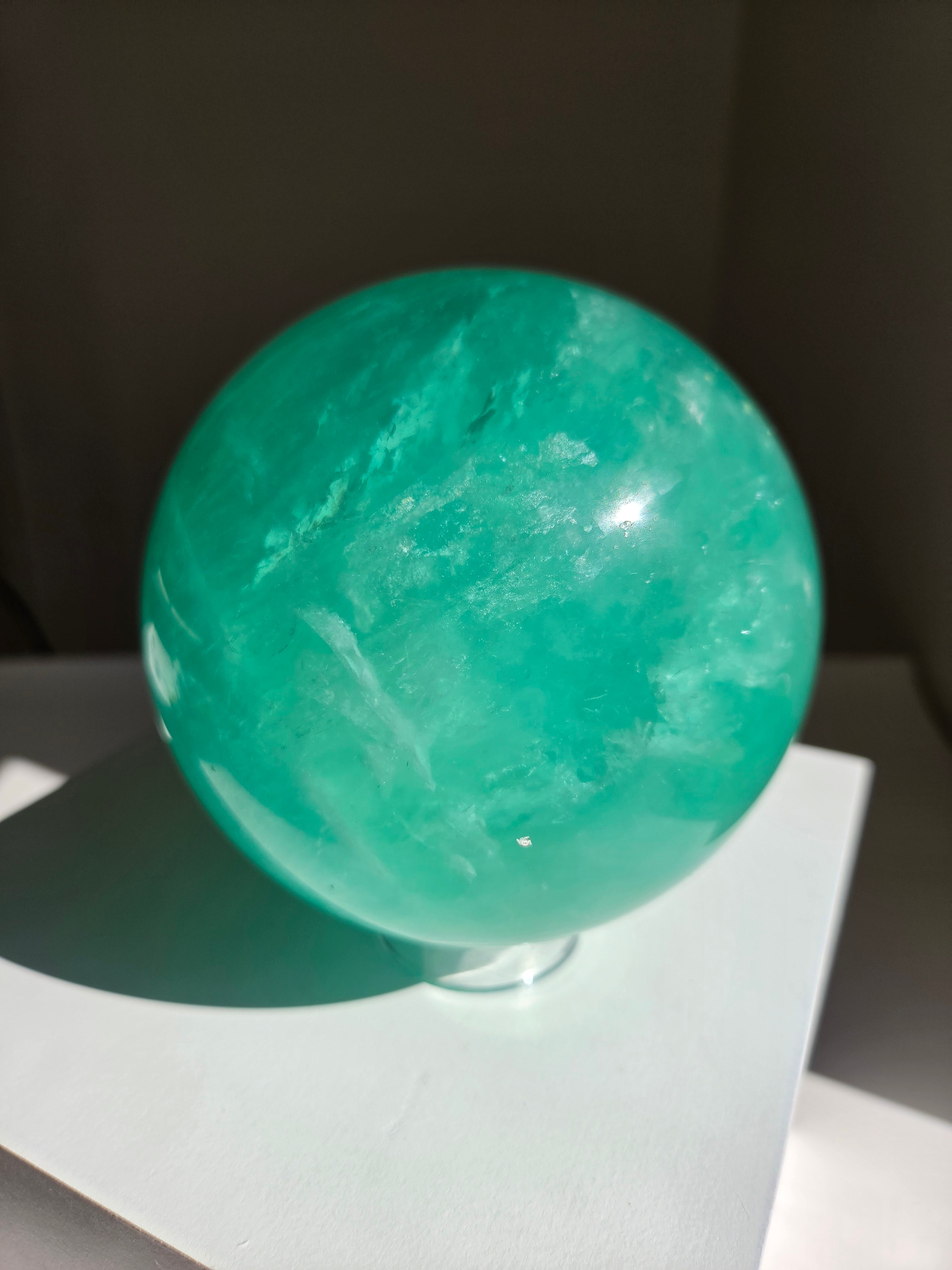 Green Fluorite Statement Sphere