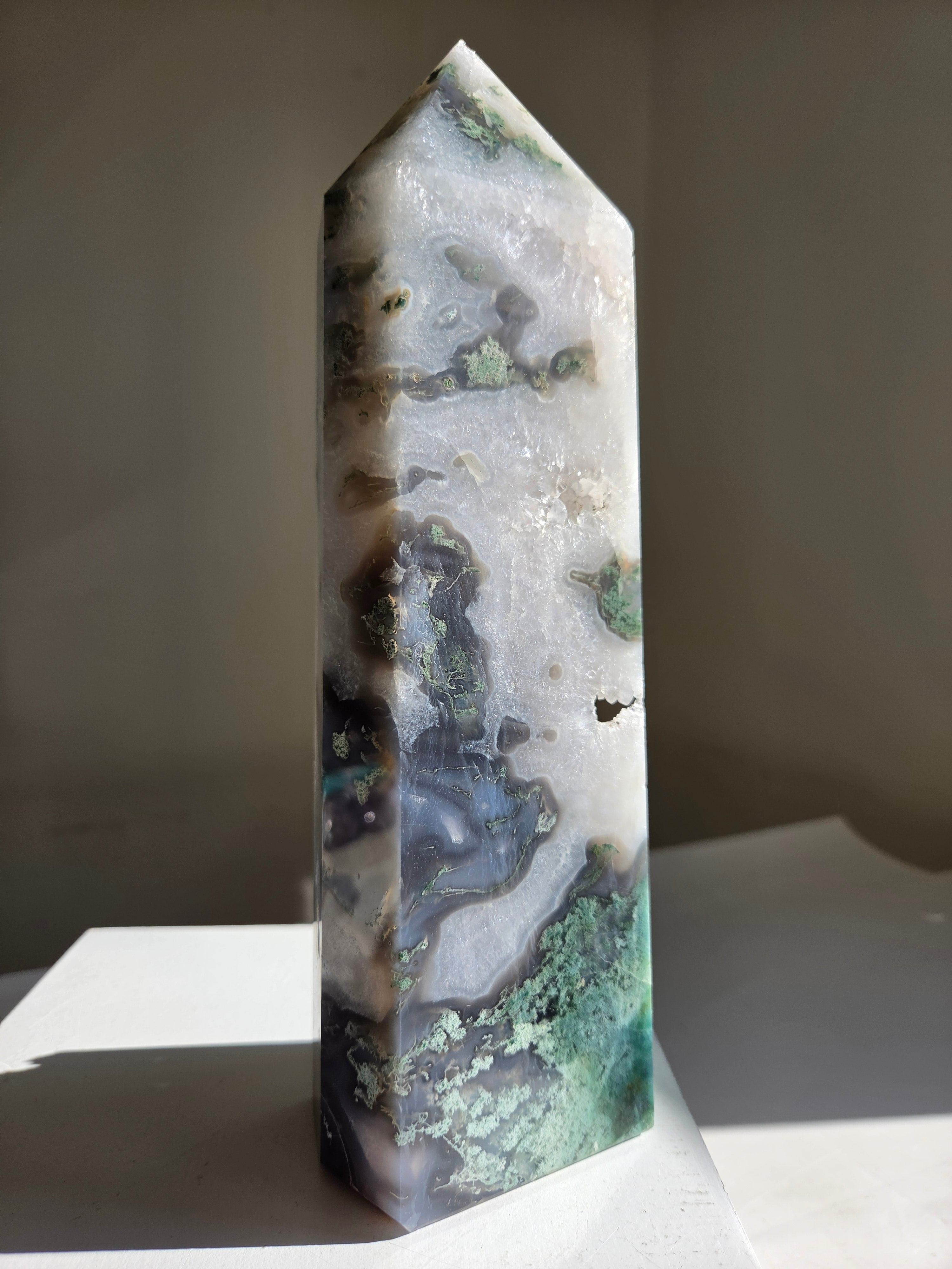 Moss Agate statement tower