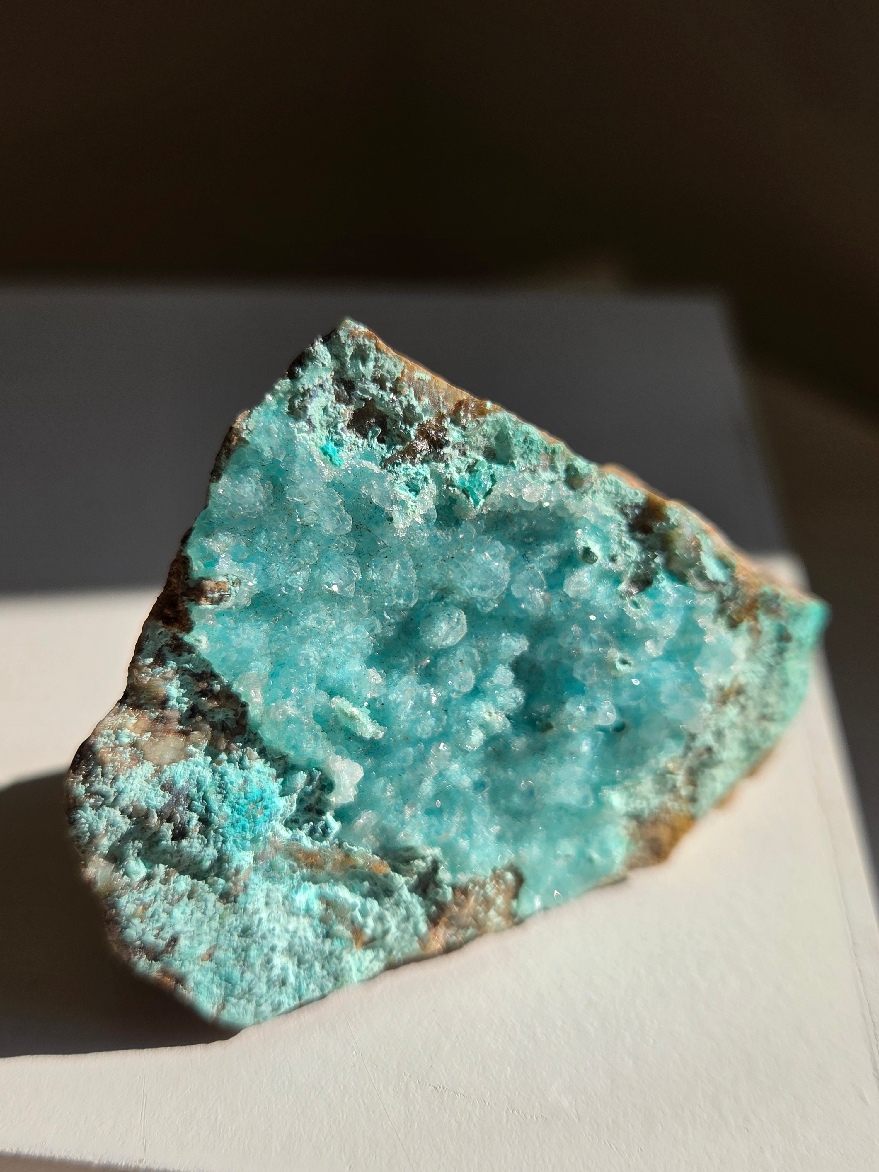 Raw Druzy Chrysocolla 001