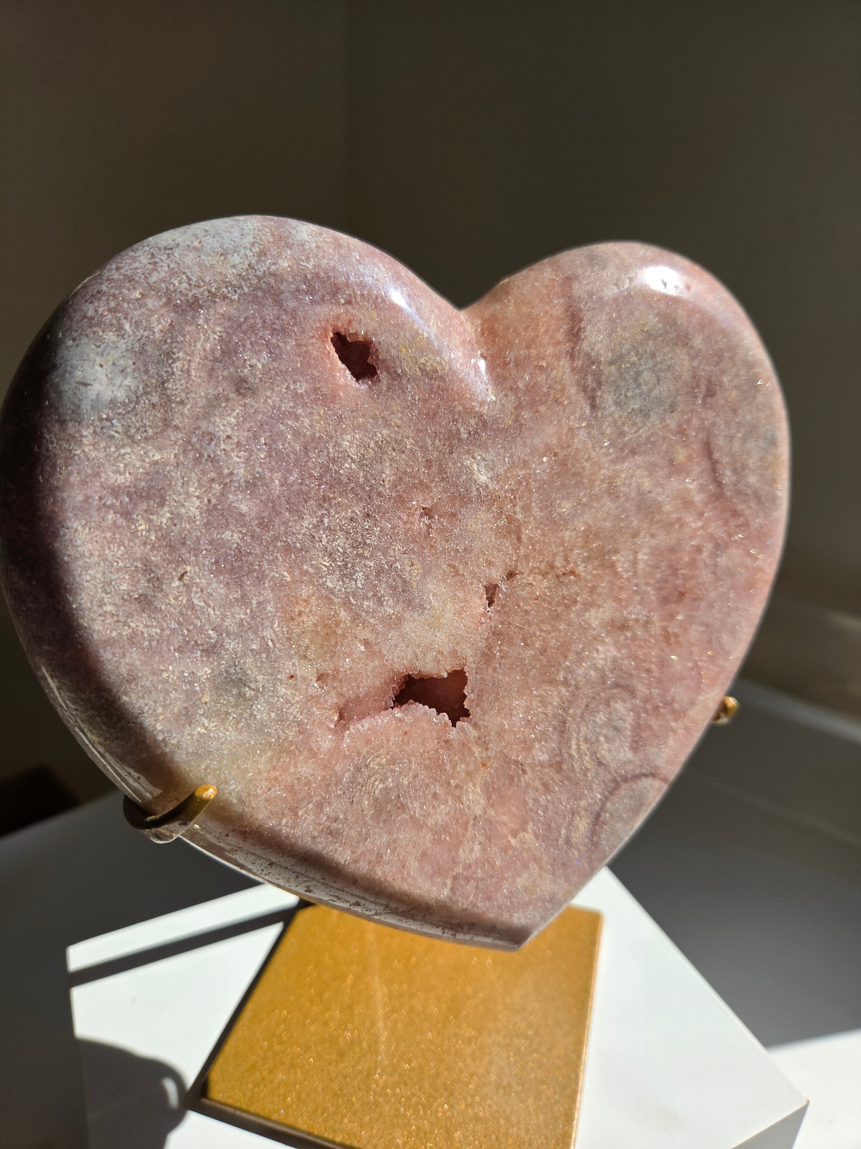 Pink Amethyst Statement Heart