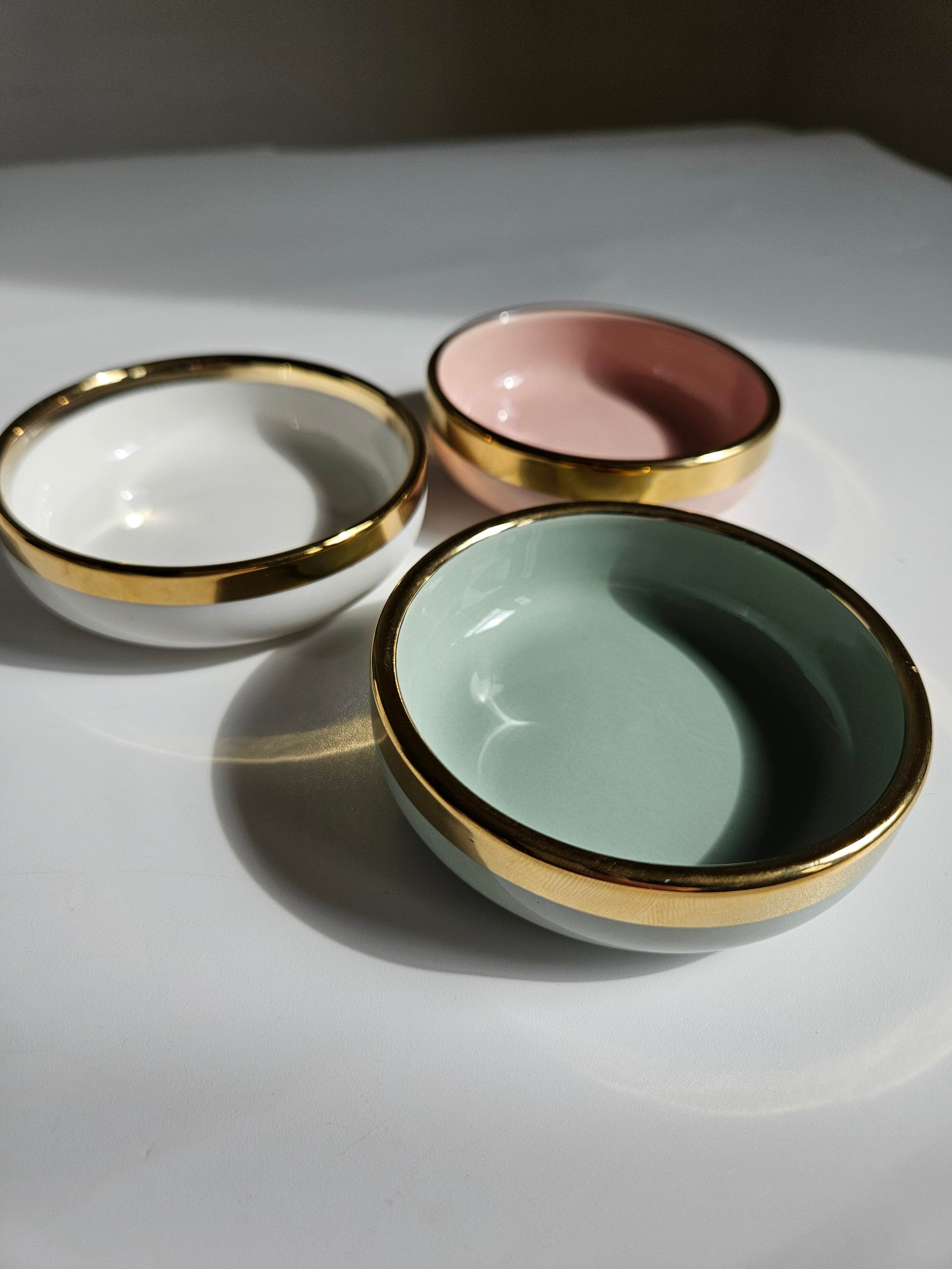 Gold Trim Dish | now available in teal