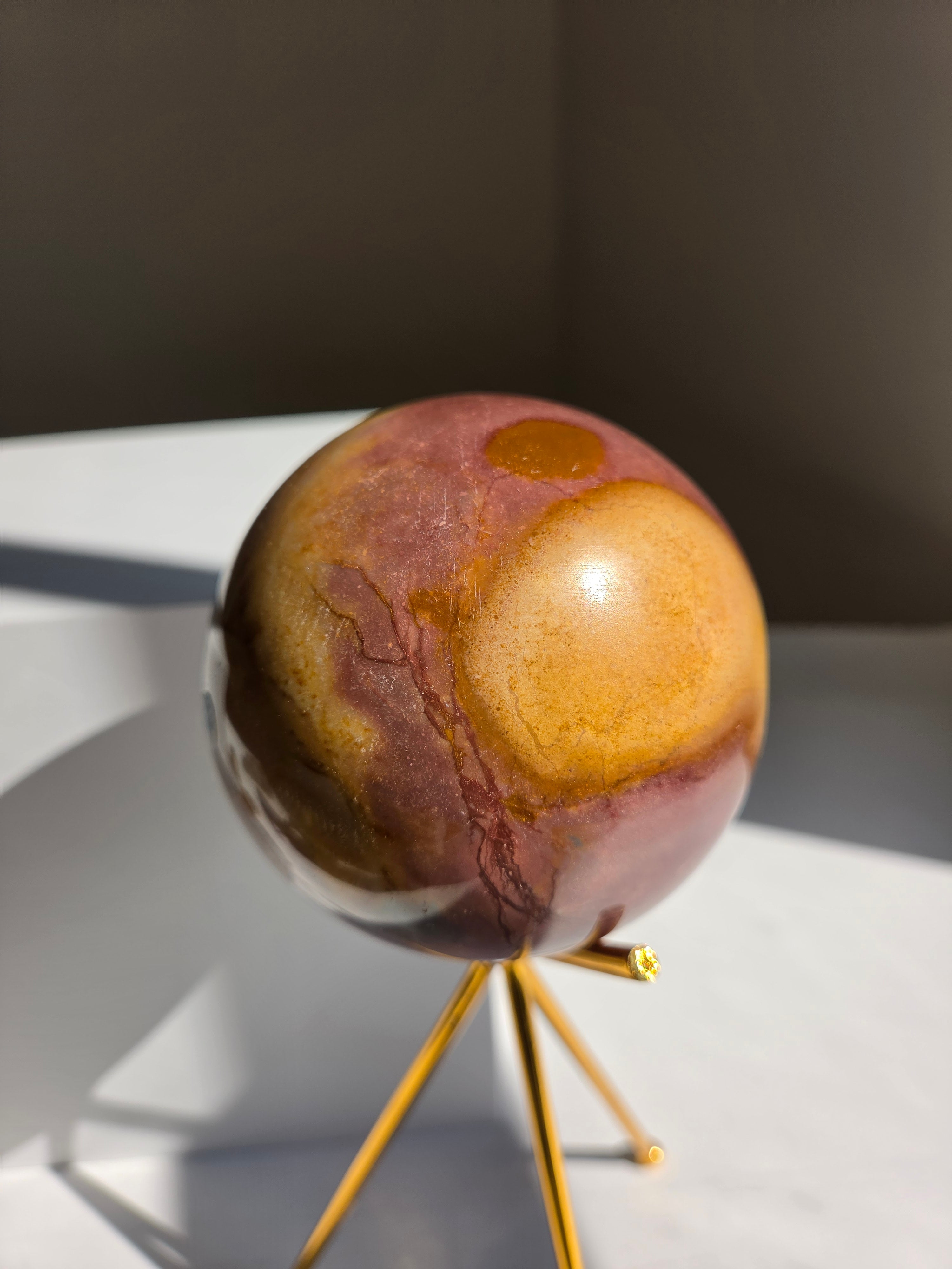 Polychrome Jasper Sphere on stand 001