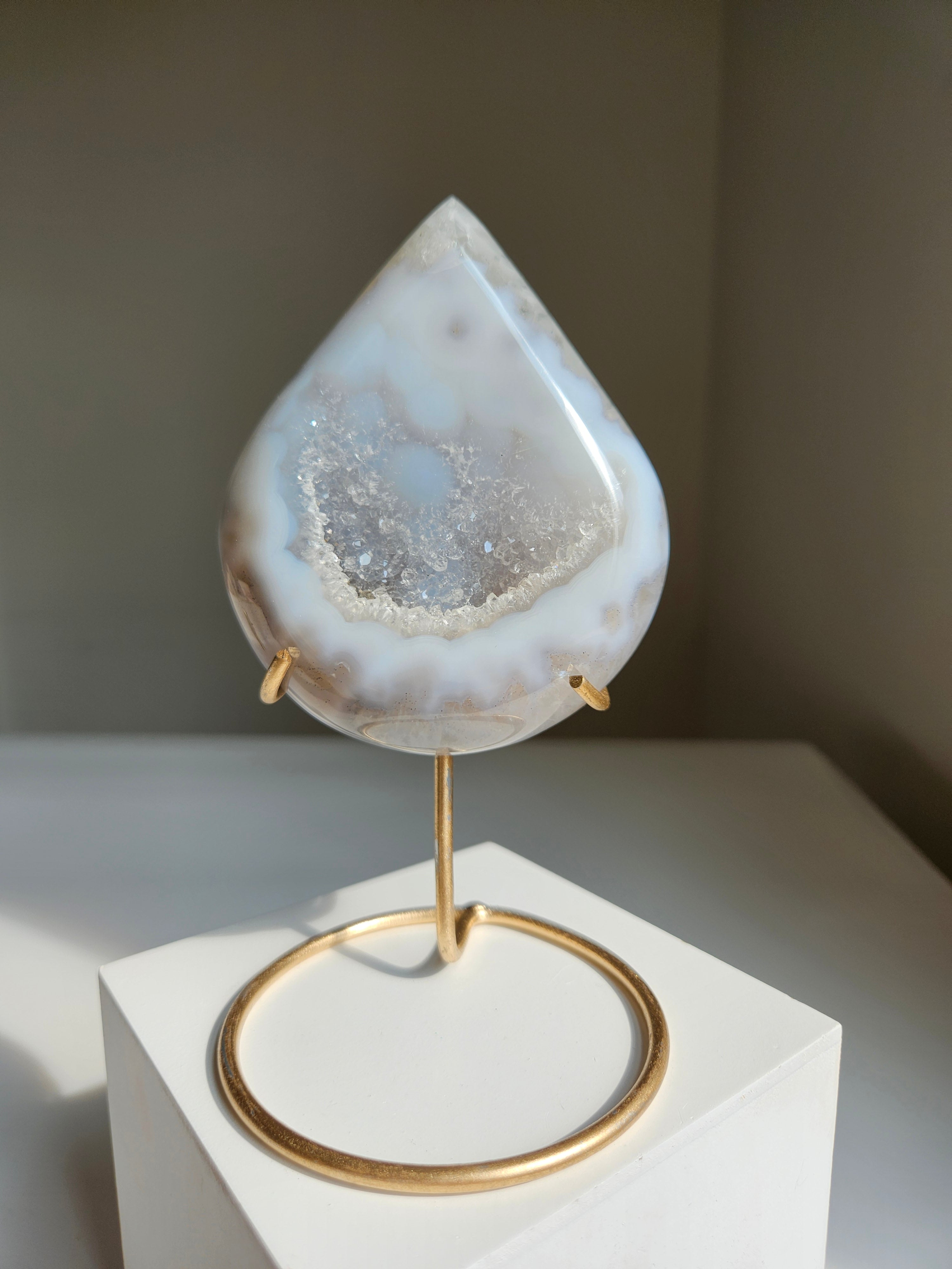 Druzy Agate Teardrop 007