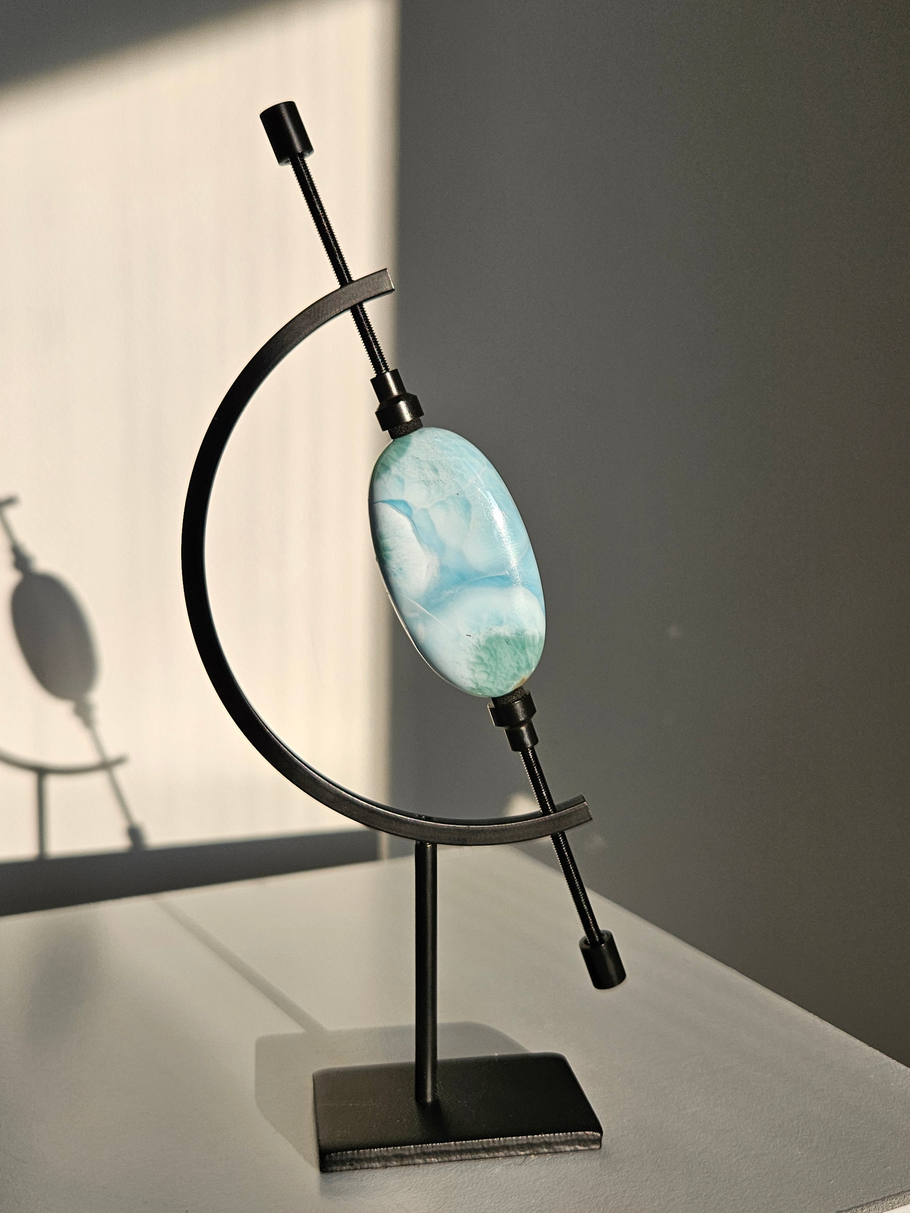 Larimar Cabochon on Caliper 004