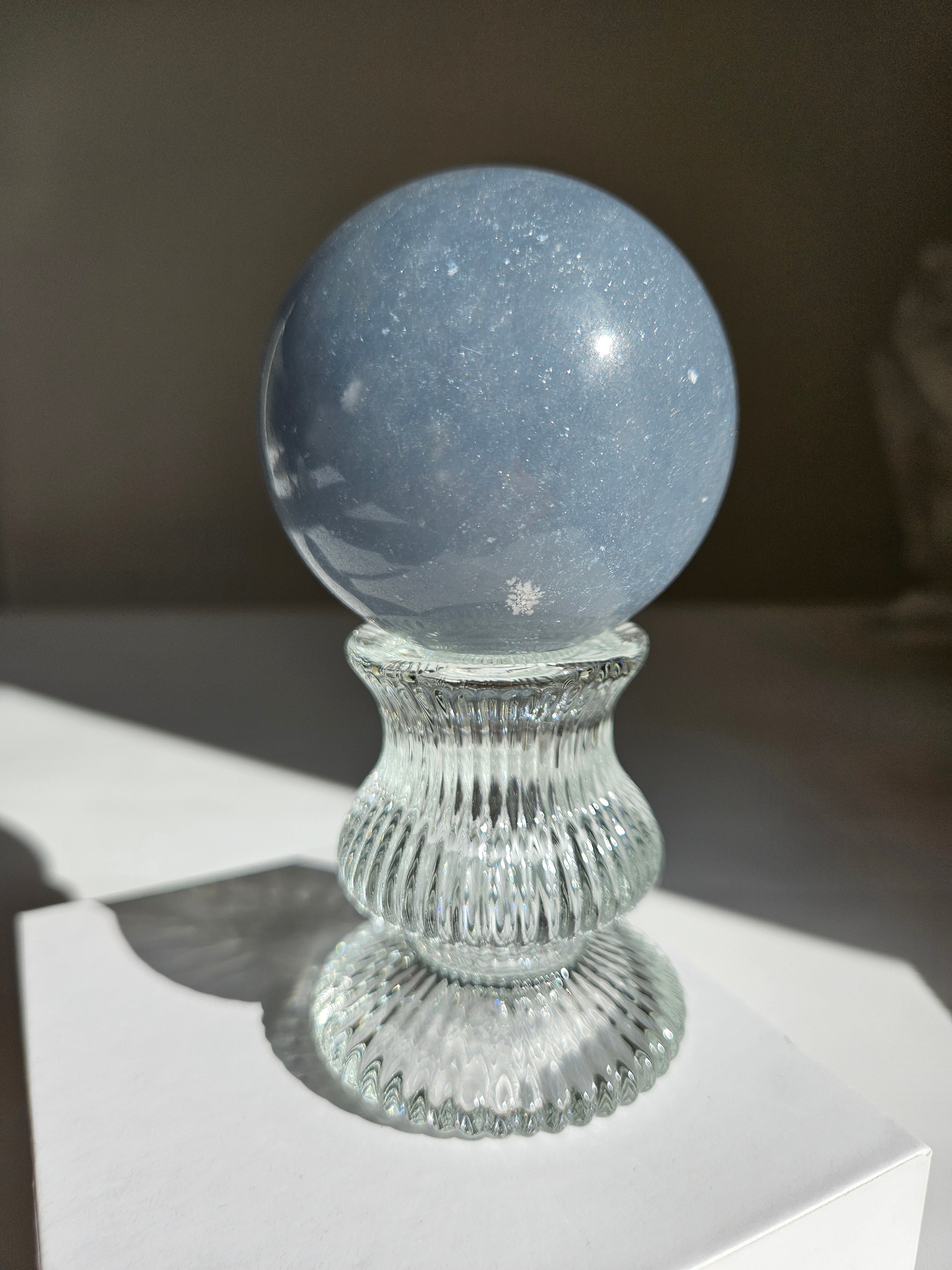 Snowflake Angelite Sphere 001