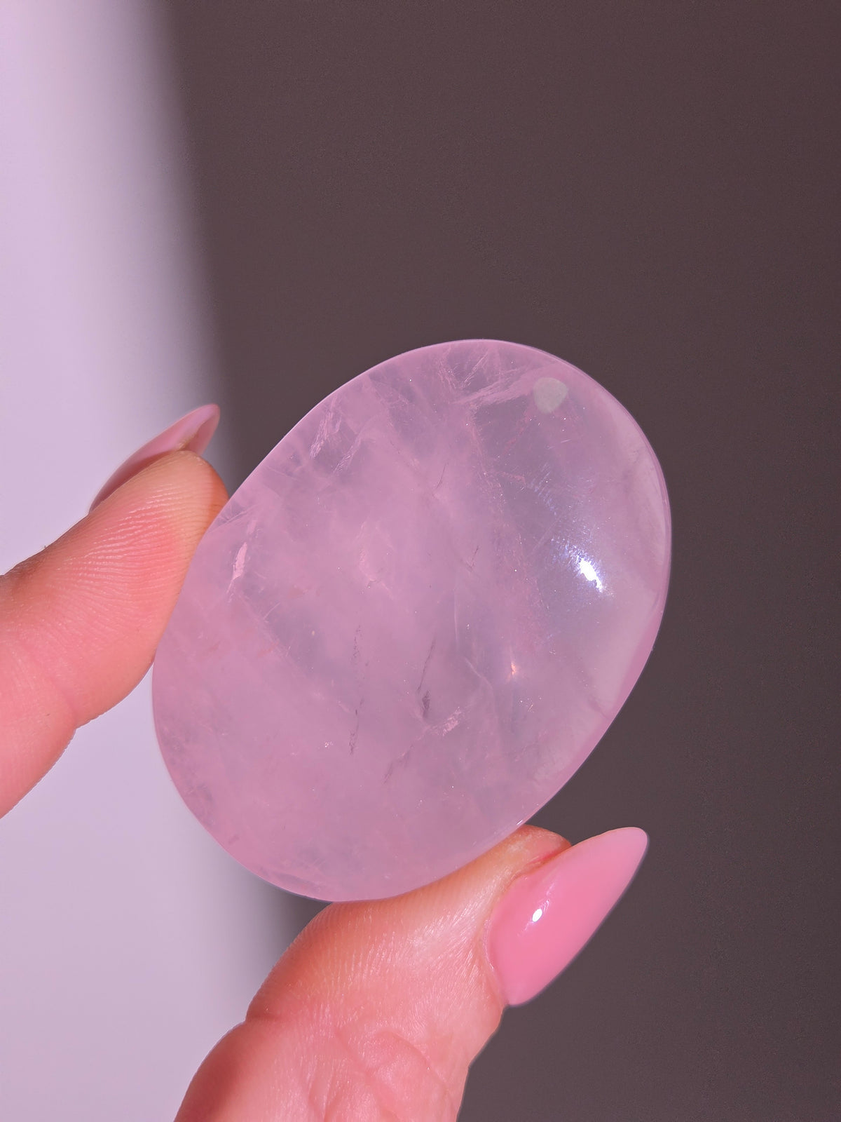 Rose Quartz Palmstone 009