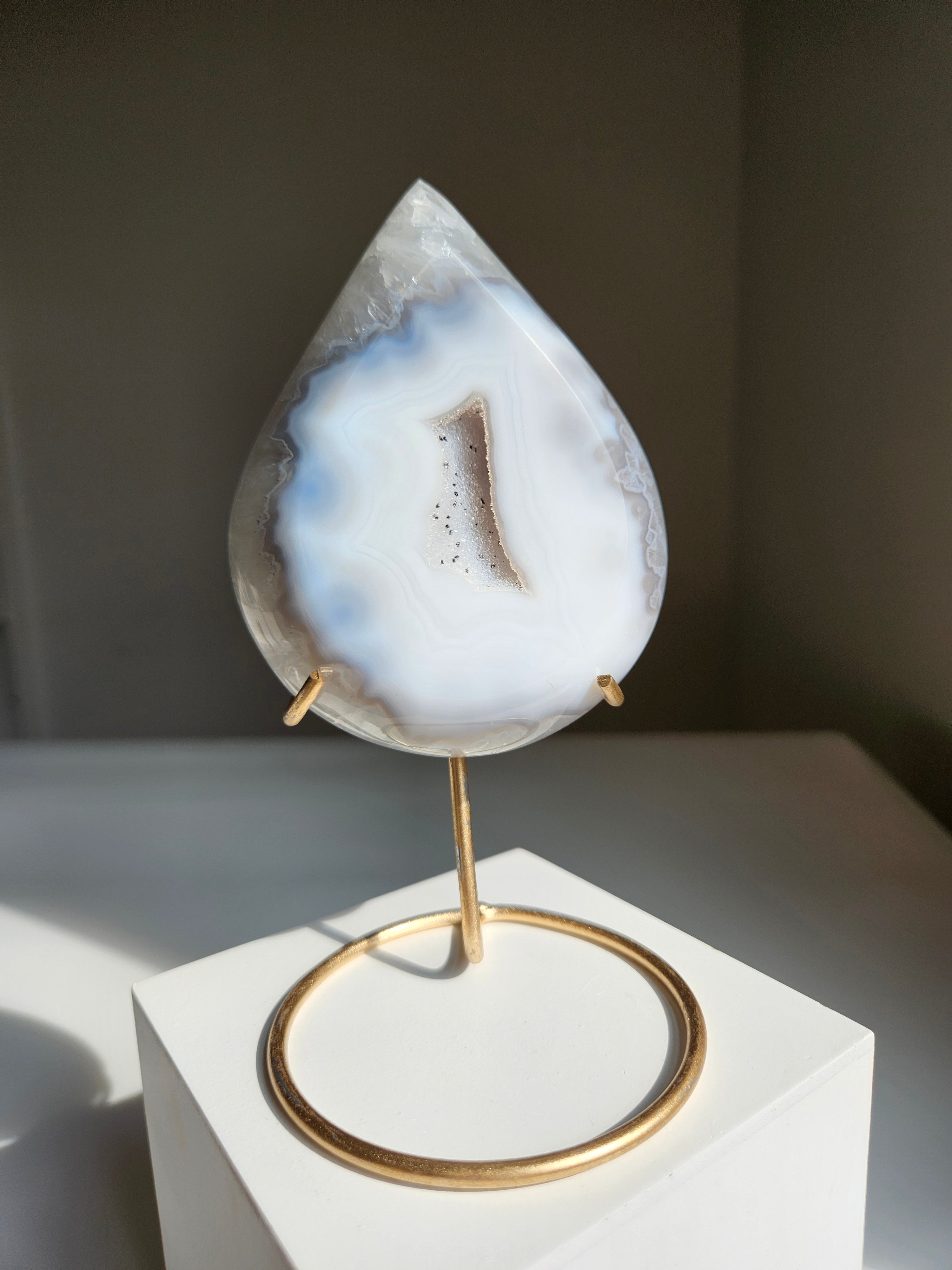 Druzy Agate Teardrop 008
