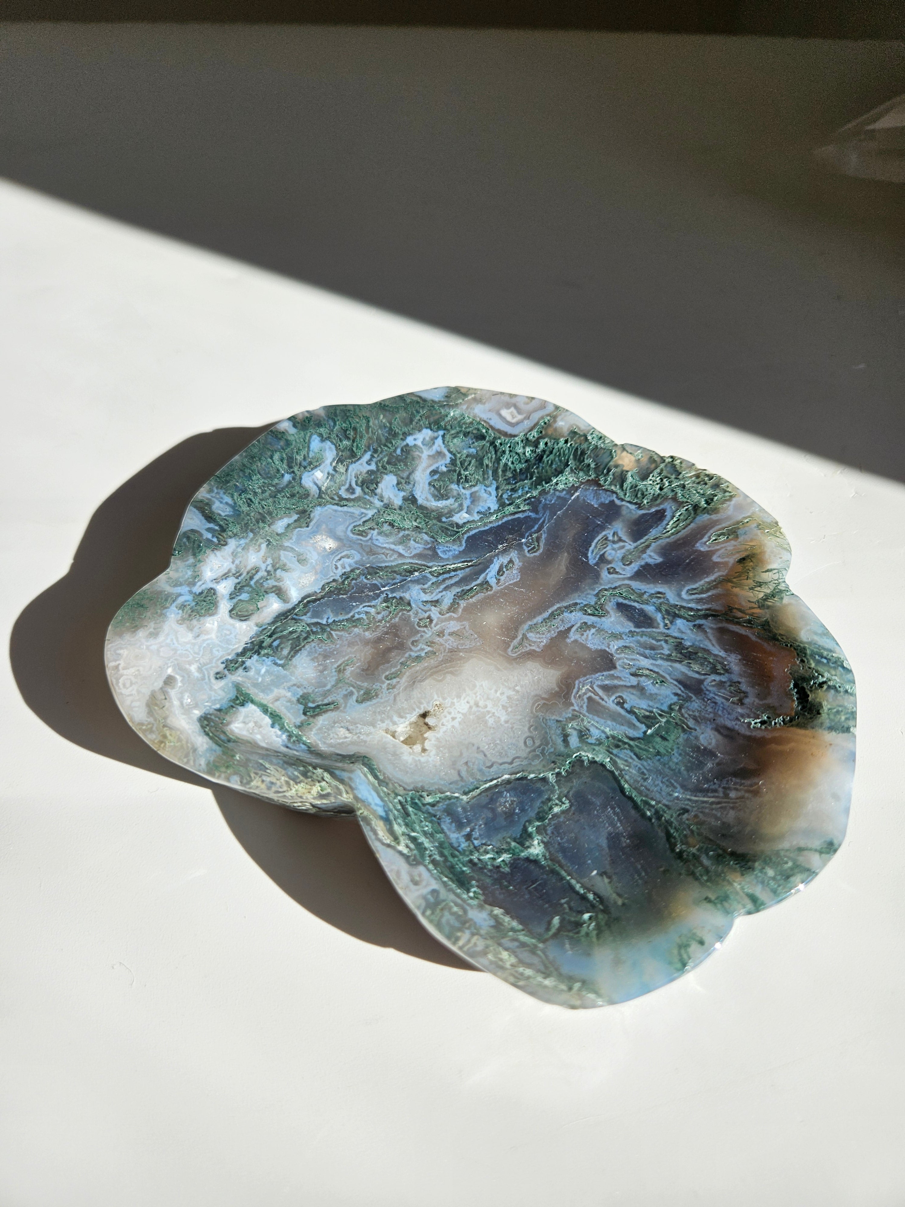 Moss Agate Freeform Bowl 007