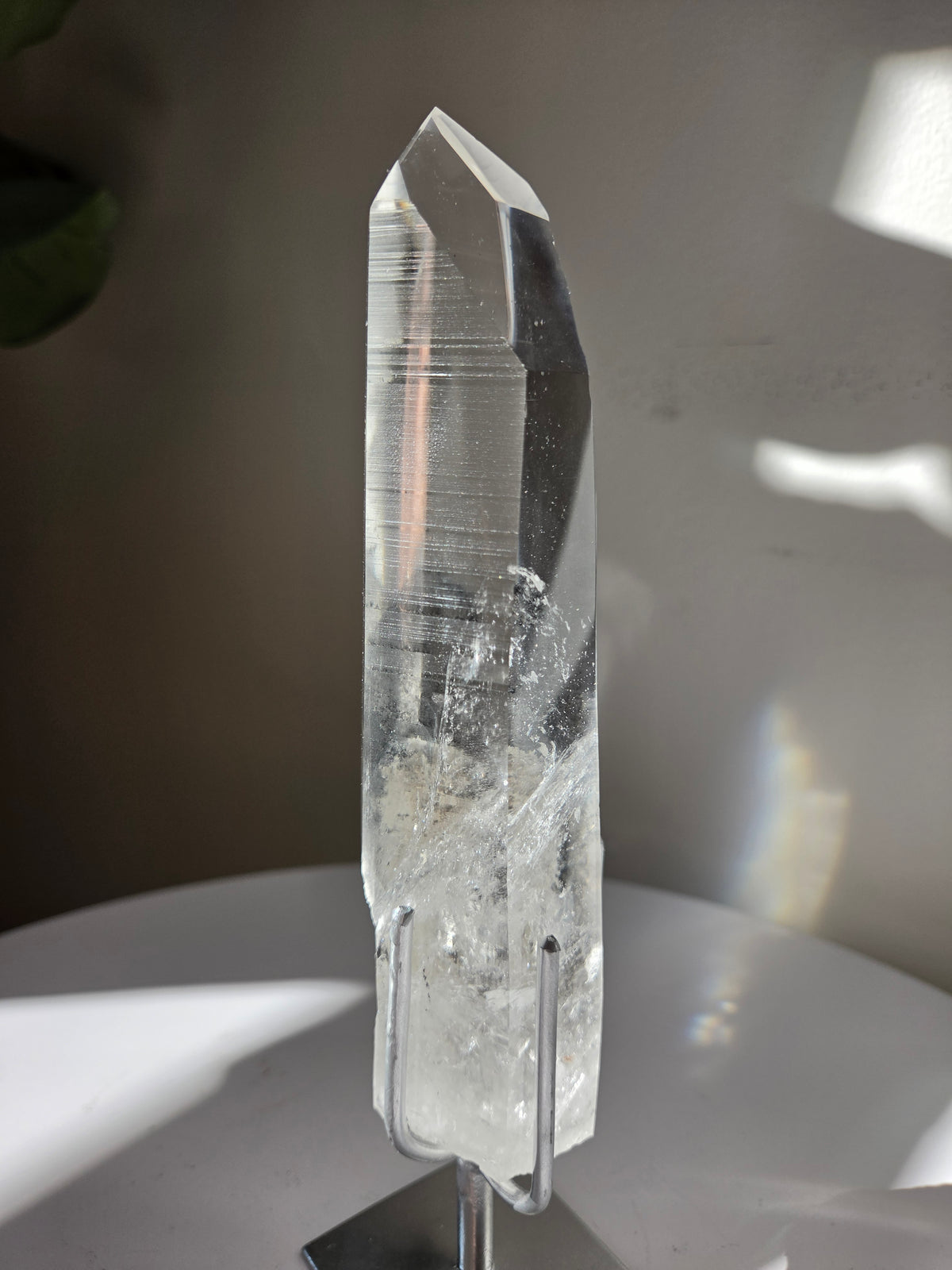 Phantom Lemurian Quartz on stand 004