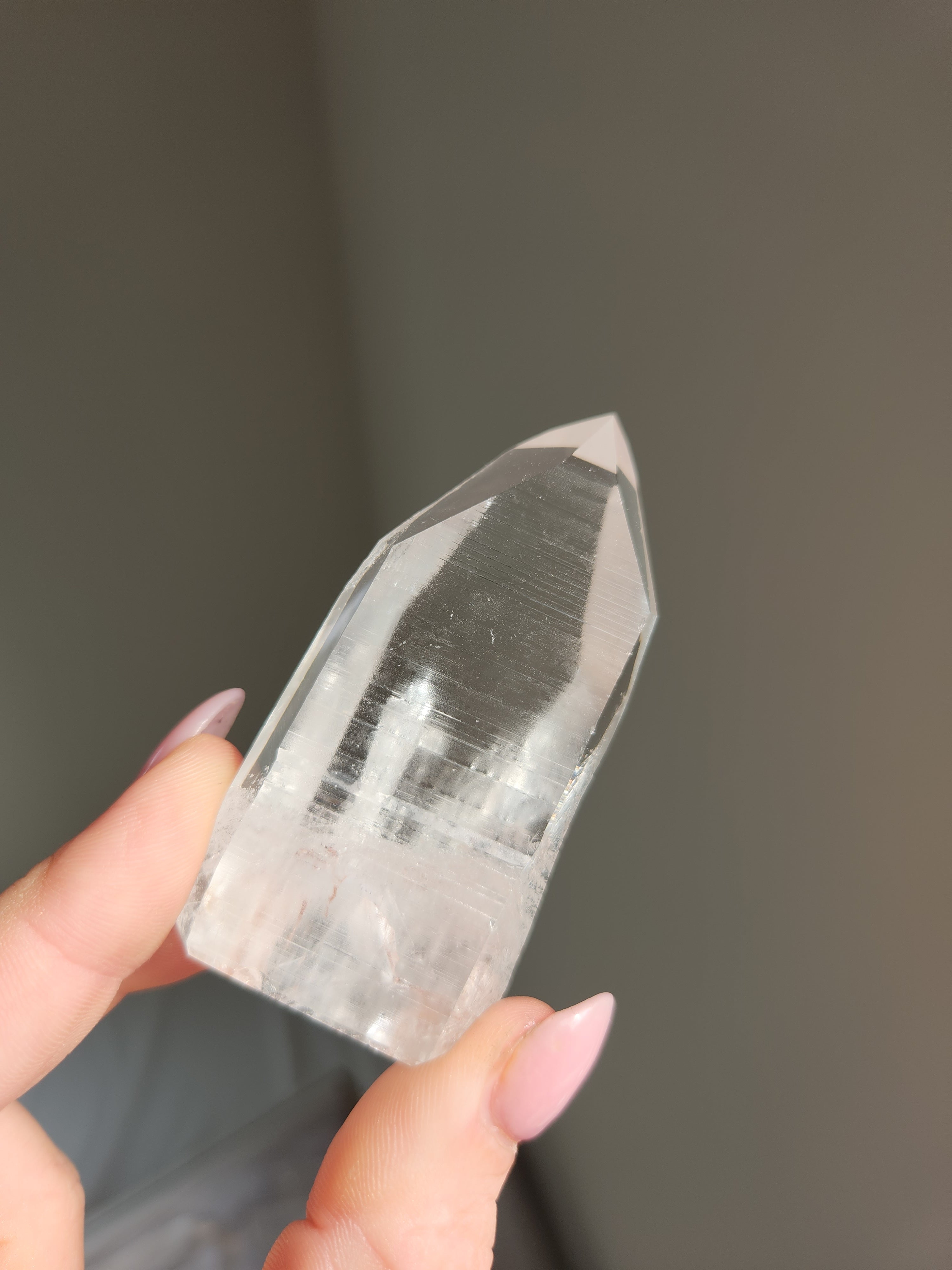 Semi Polished Lemurian Quartz Tower 009